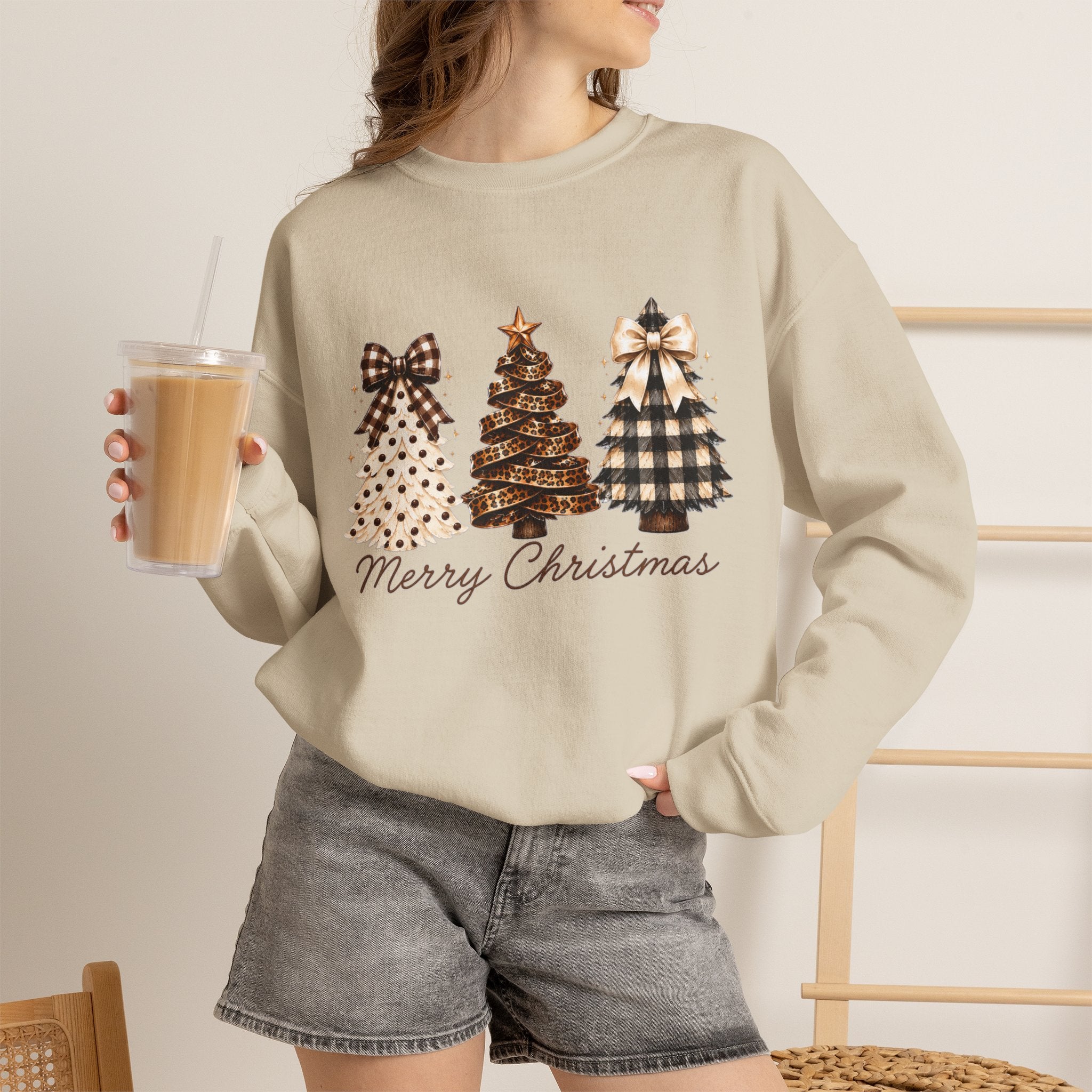 Merry Christmas Christmas Tree Crewneck Sweatshirt