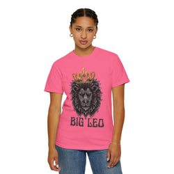 Big Leo Lion Graphic T-Shirt, Unisex Tee, Animal Lover Gift, Birthday Shirt, Astrology Apparel, Comfortable Everyday Wear