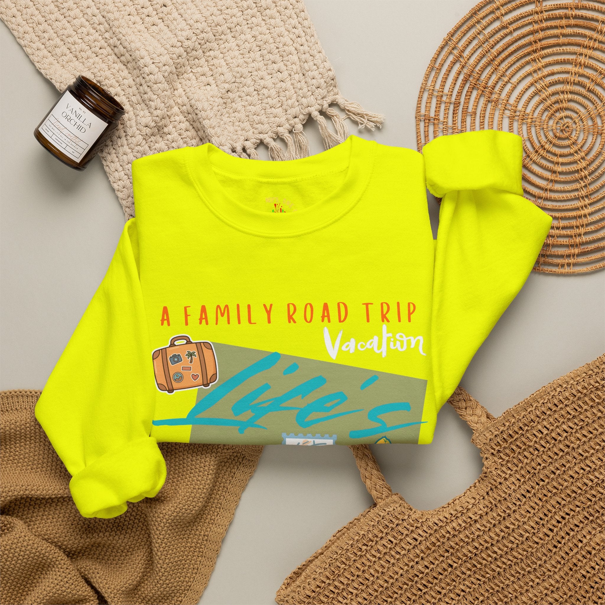 Road Trip T-Shirt — "Life's a Trip" Retro (Enter Family Name) on Back Travel Graphic
