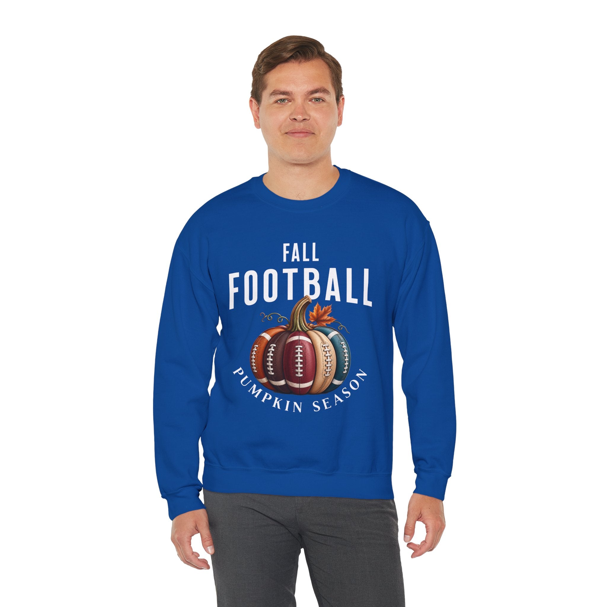 Fall Football Pumpkin Season Crewneck Sweatshirt