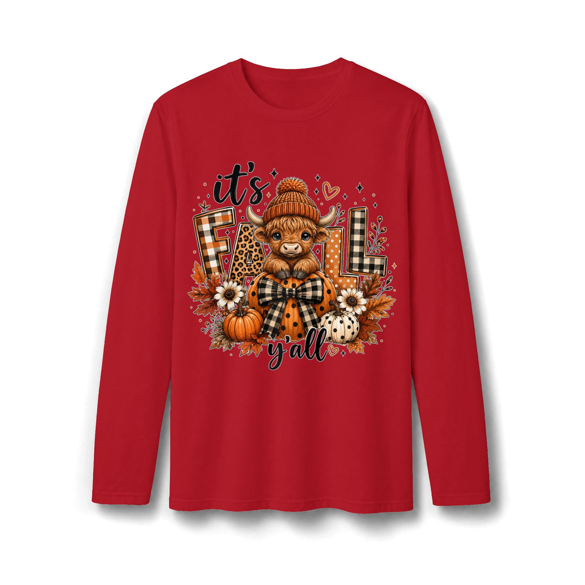 It’s Fall Gingerbread Bear Christmas Long Sleeve T-Shirt