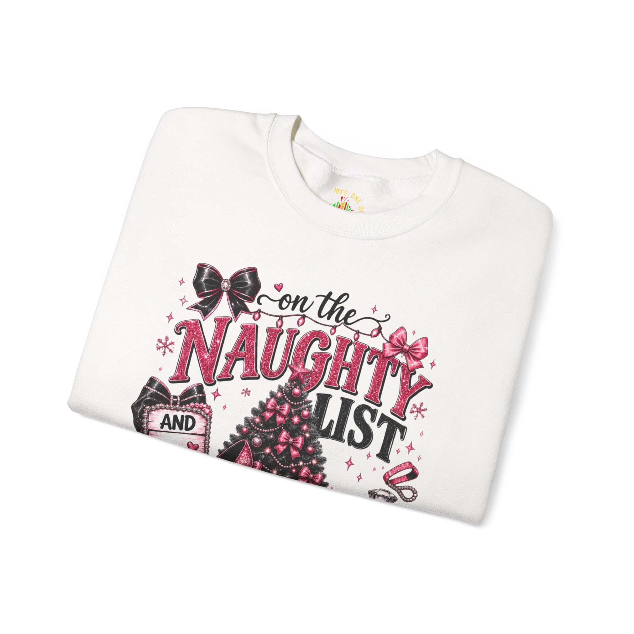 On the Naughty List Christmas Crewneck Sweatshirt