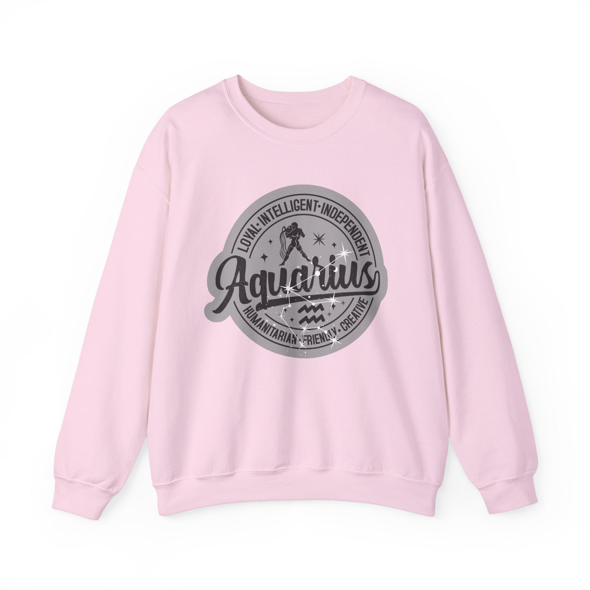 Aquarius Zodiac Unisex Casual Crewneck Sweatshirt