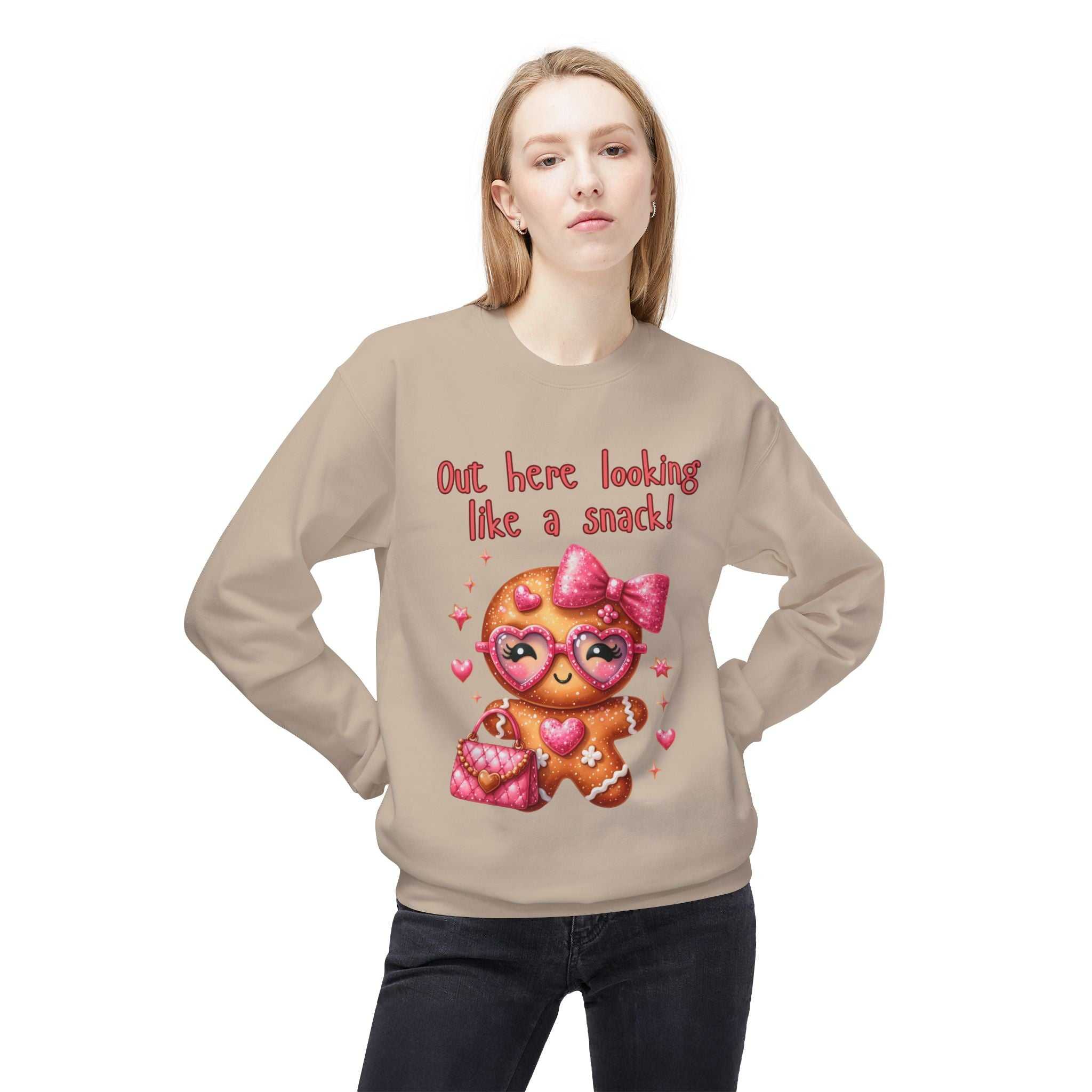 Gingerbread 'Out Here Looking Like a Snack' SweatshirtSweatshirtGingerbread sweatshirt