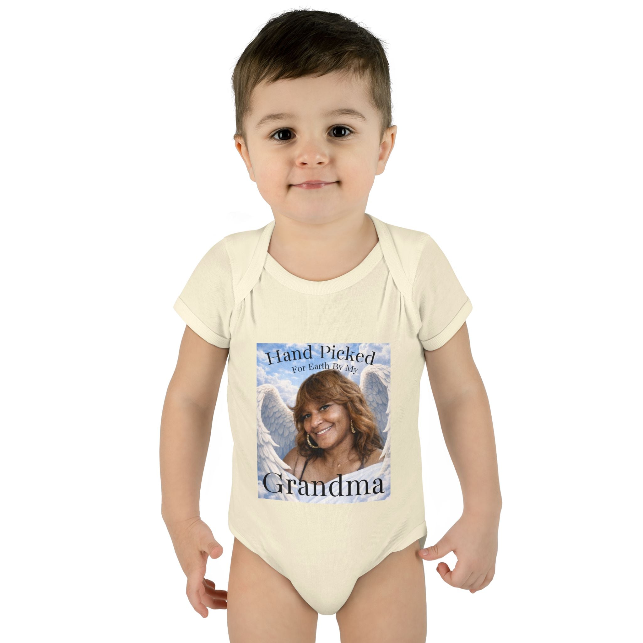 Body da neonato "Scelto per la Terra dalla mia nonna in Cielo" – Tutina commemorativa per neonato