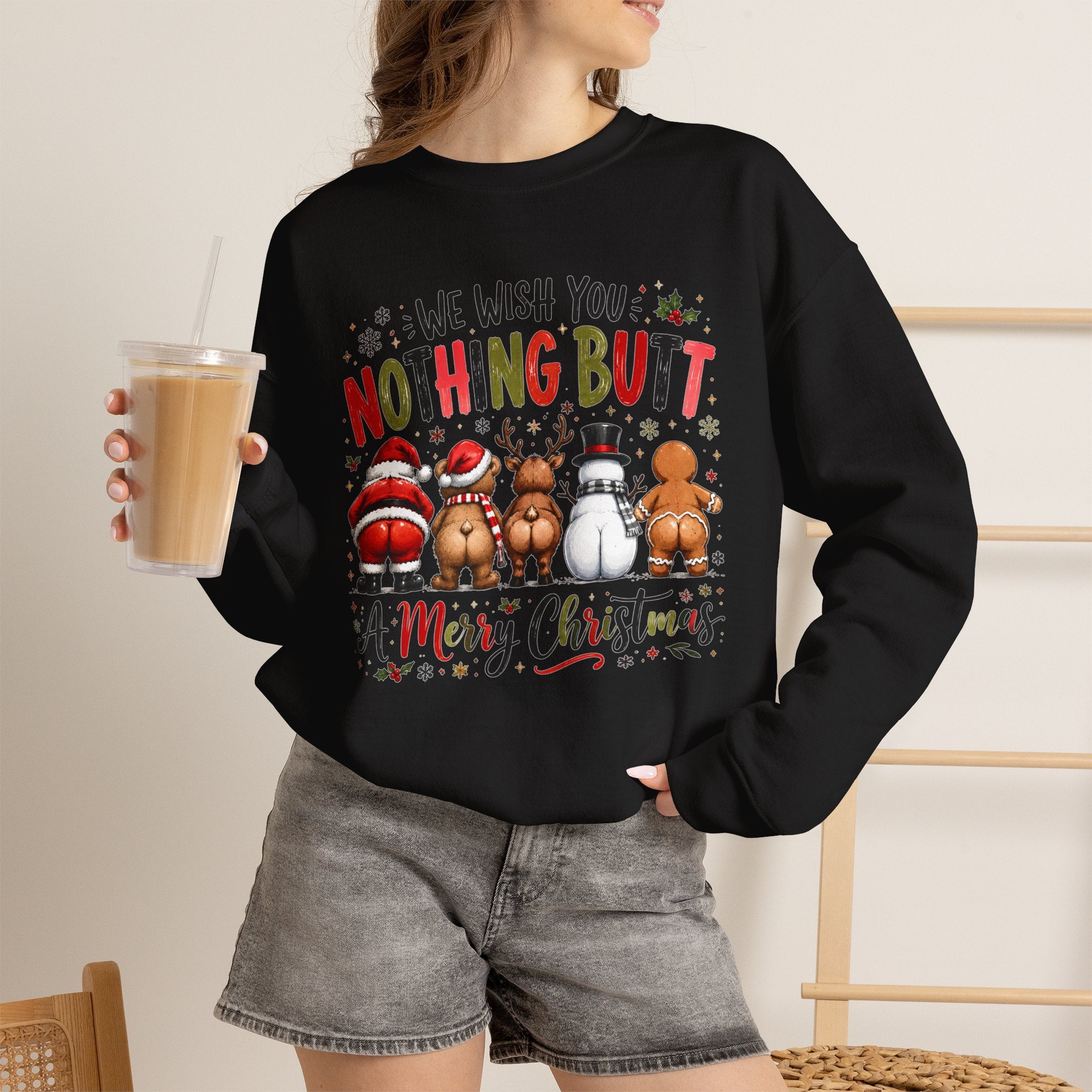 We Wish You Nothing But a Merry Christmas Crewneck Sweatshirt