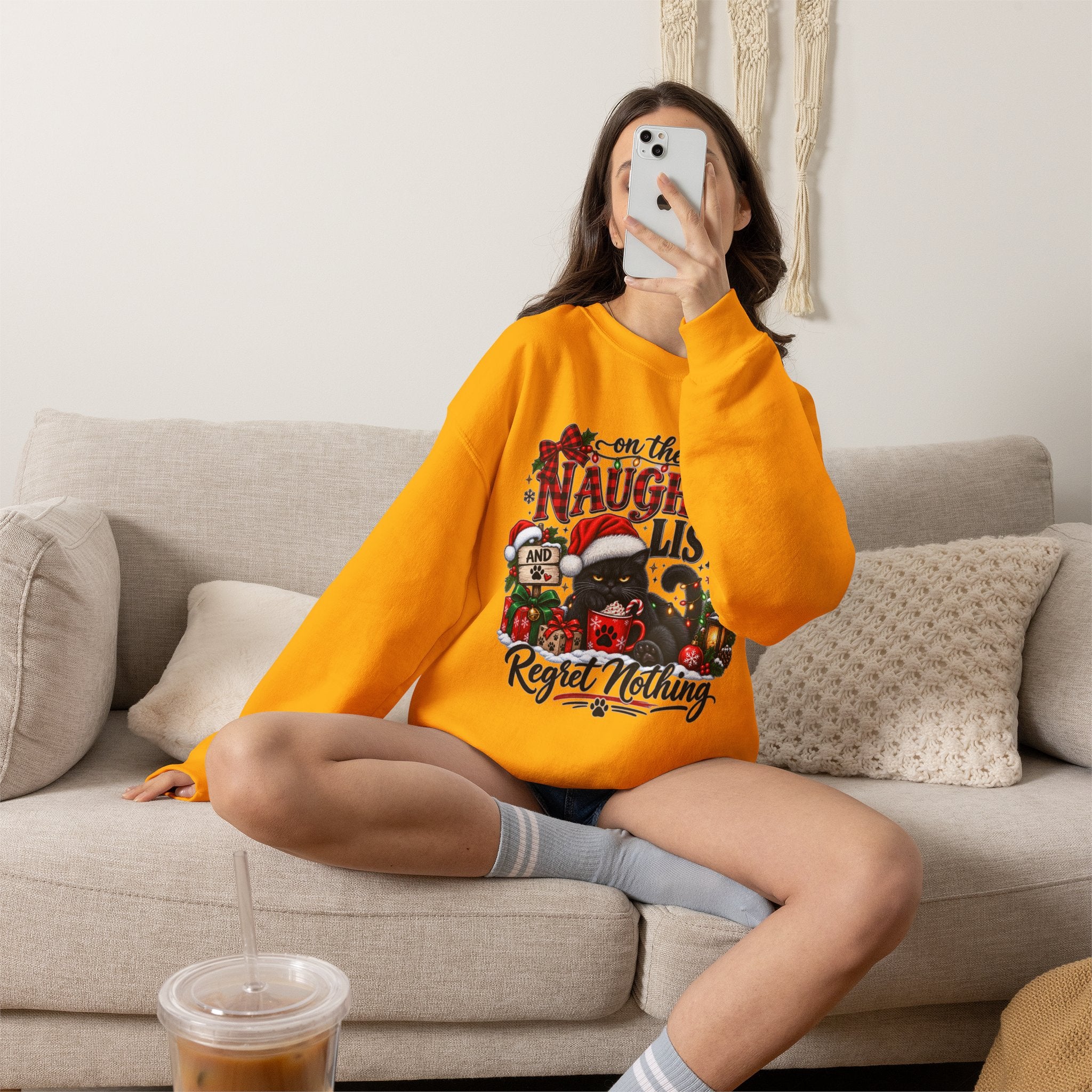 On the Naughty List Christmas Crewneck Sweatshirt