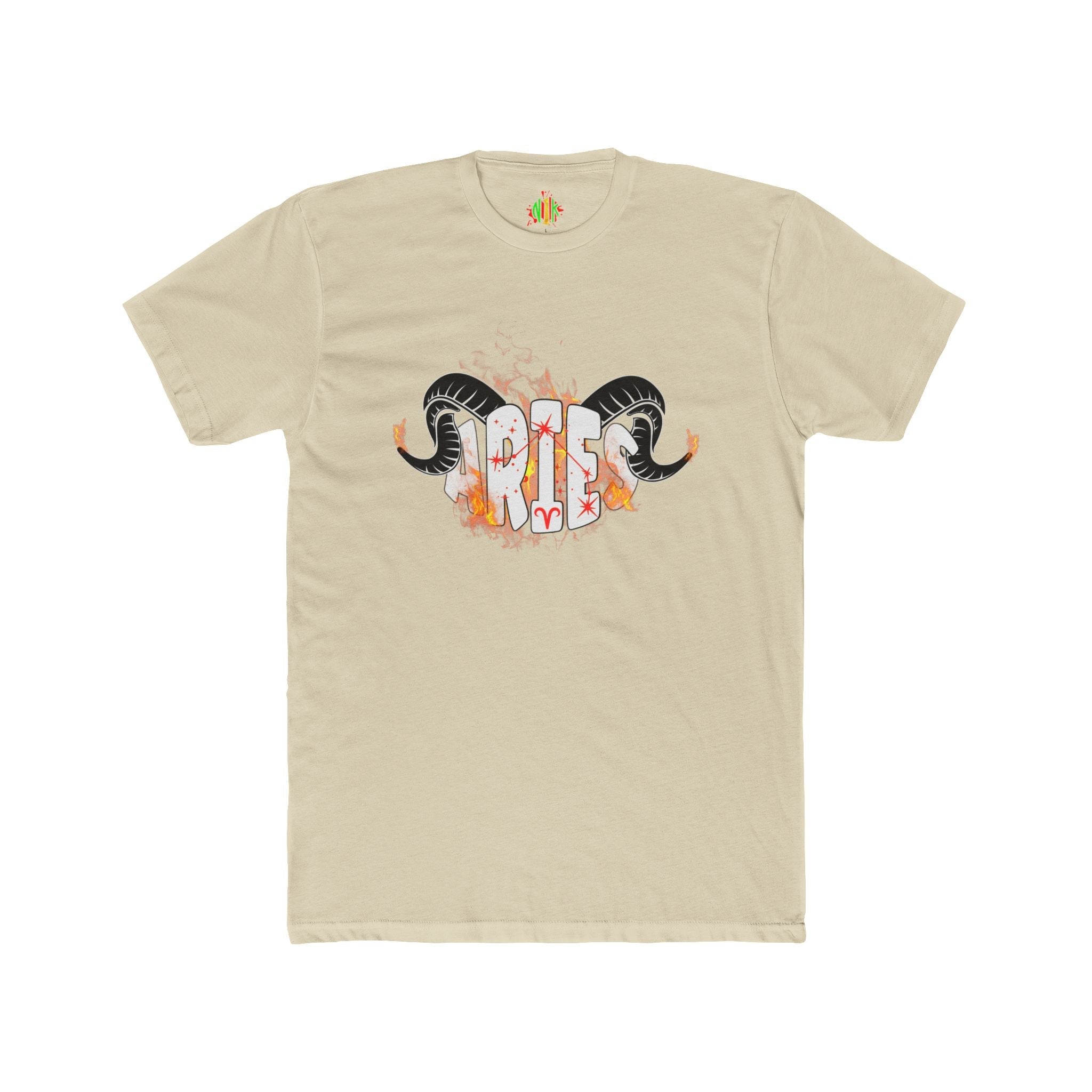 Aries on Fire unisex cotton crew tee with premium fitted design and soft lightweight fabric