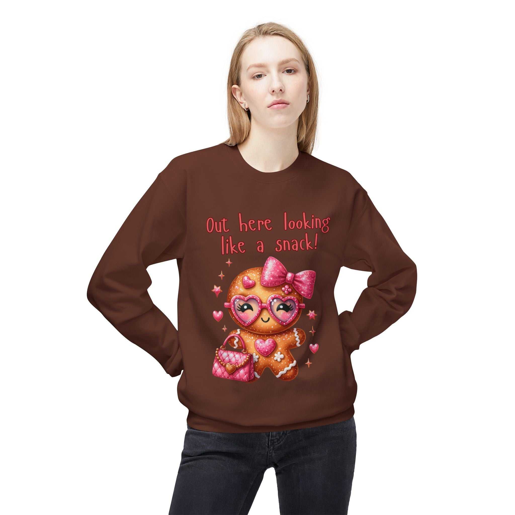 Gingerbread 'Out Here Looking Like a Snack' SweatshirtSweatshirtGingerbread sweatshirt