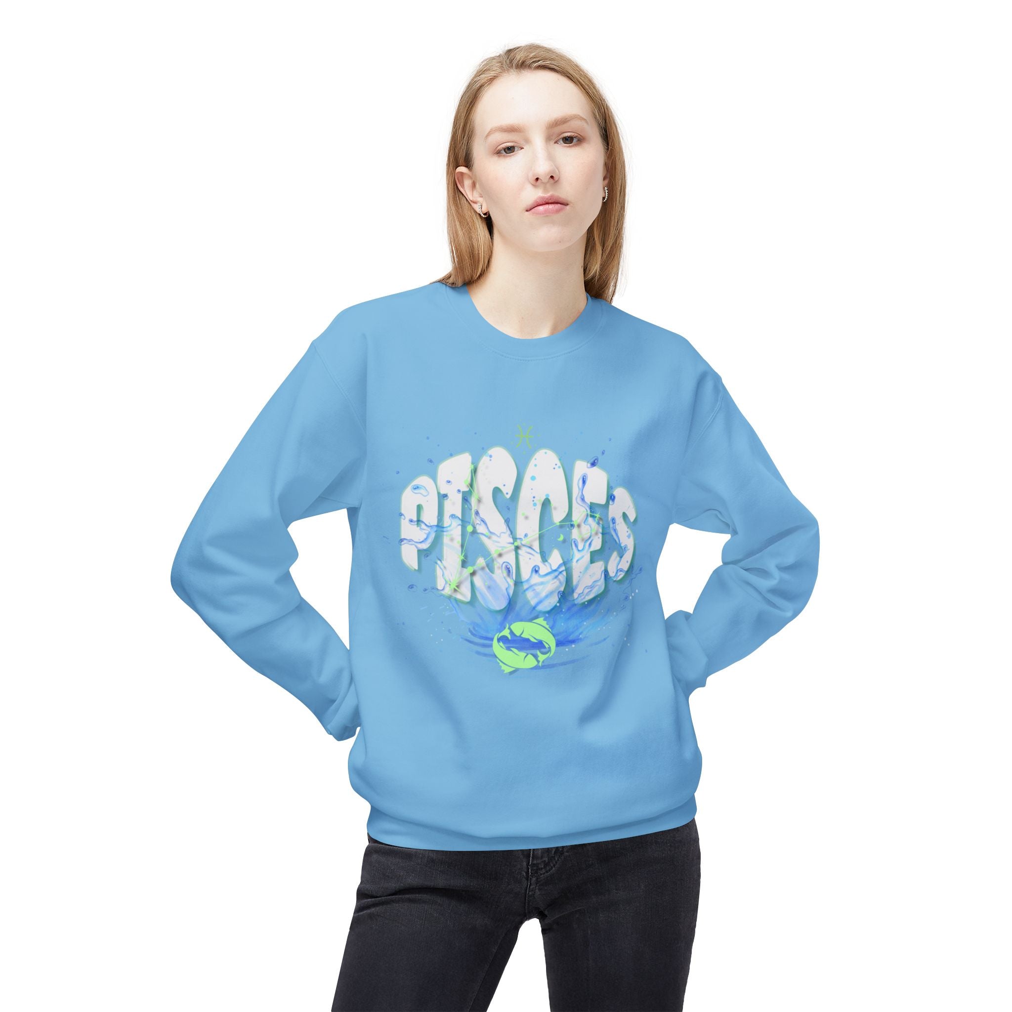 Pisces Water Zodiac Sweatshirt — Pisces Sign Crewneck