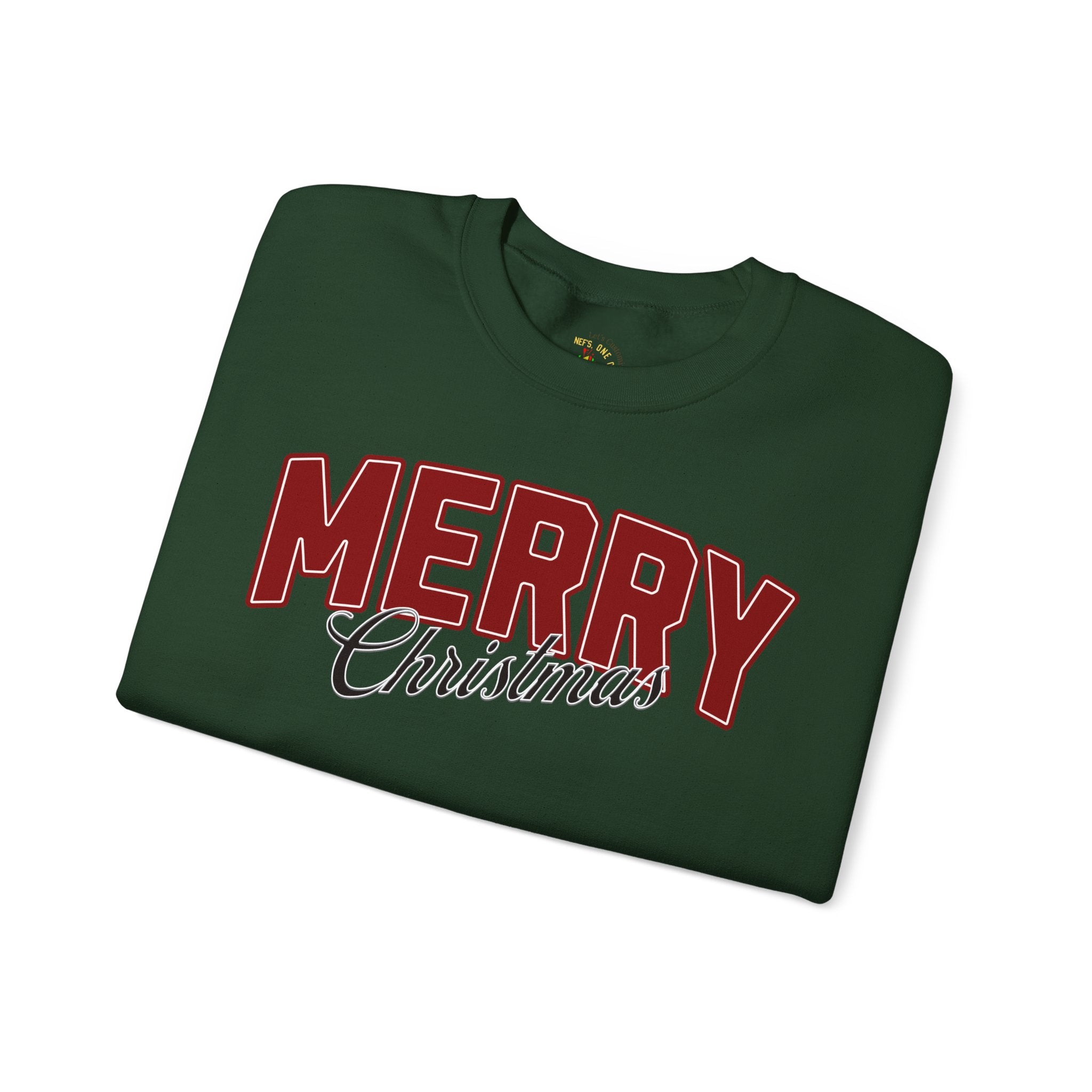 Merry Christmas Personalized Family Name Sweatshirt