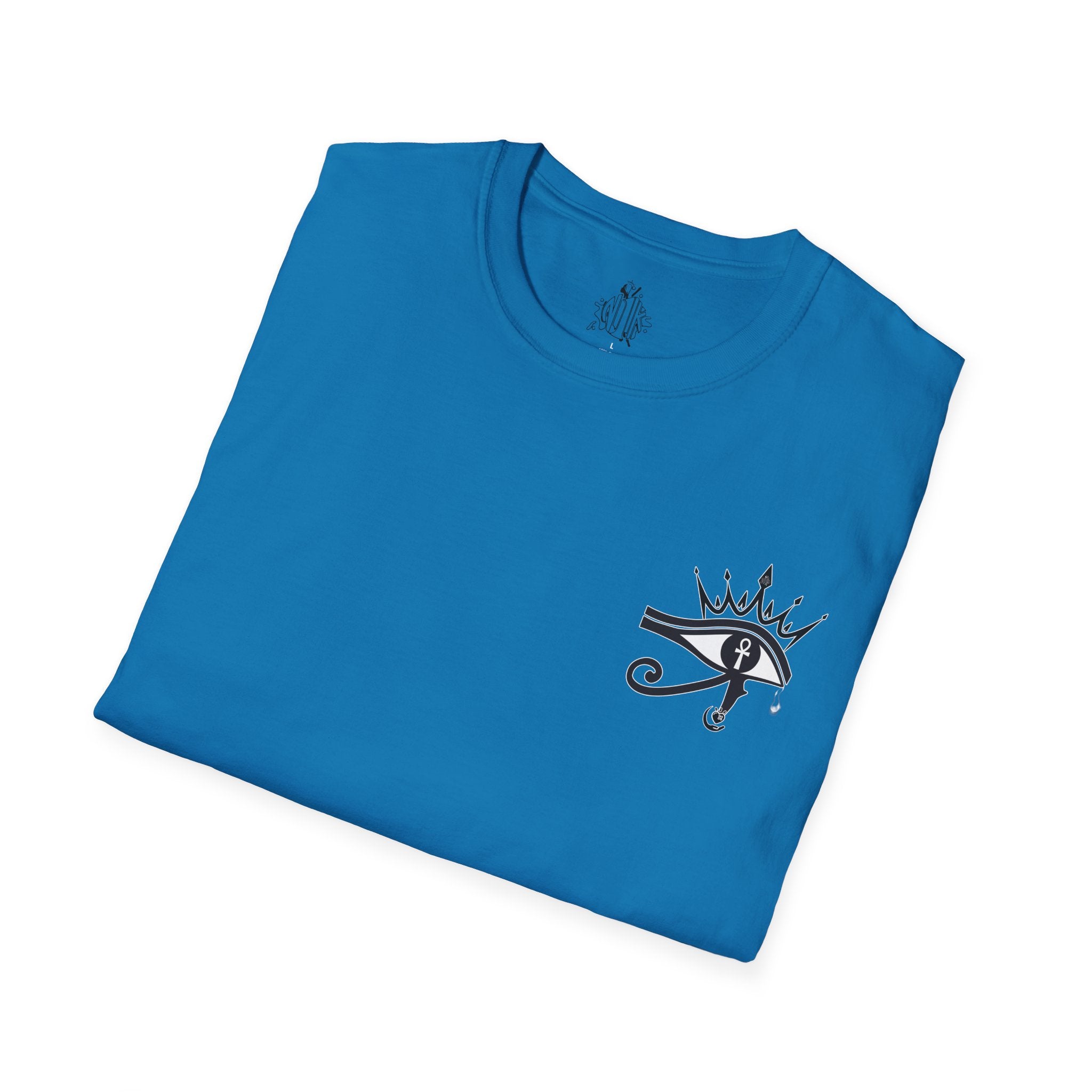 Eye of Horus Chest Logo Empress Tee — Minimal Egyptian Symbol T-Shirt