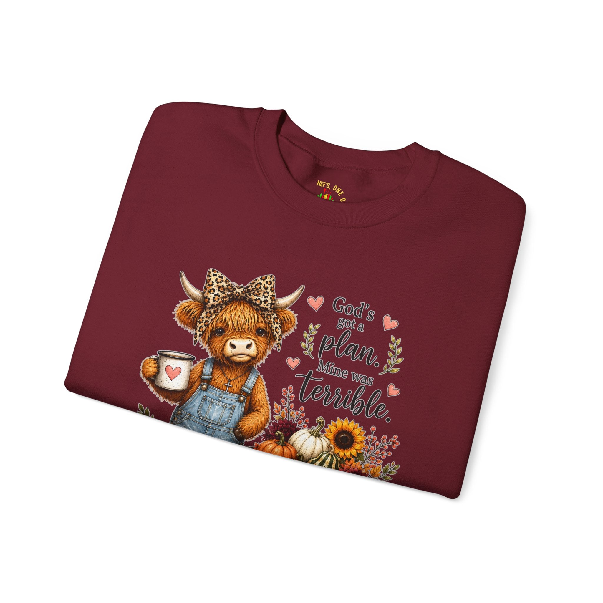 God’s Plan, Mine Was Terrible Bear Fall Crewneck Sweatshirt