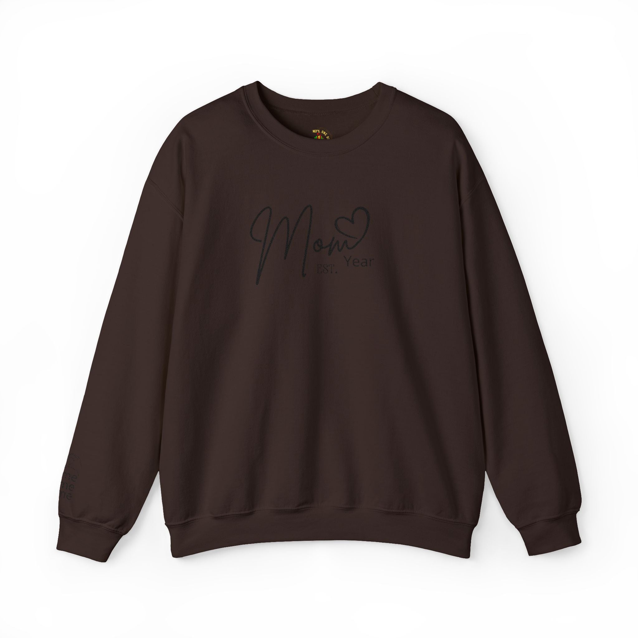 Mom Est. Year Embroidered Customizable Crewneck Sweatshirt