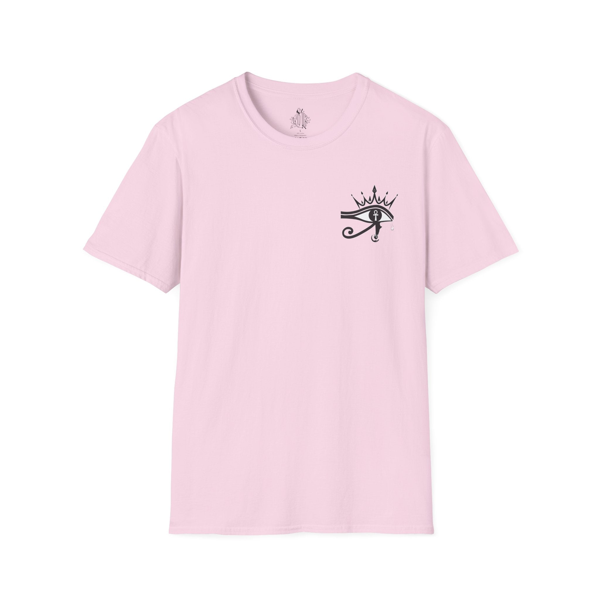 Eye of Horus Chest Logo Empress Tee — Minimal Egyptian Symbol T-Shirt