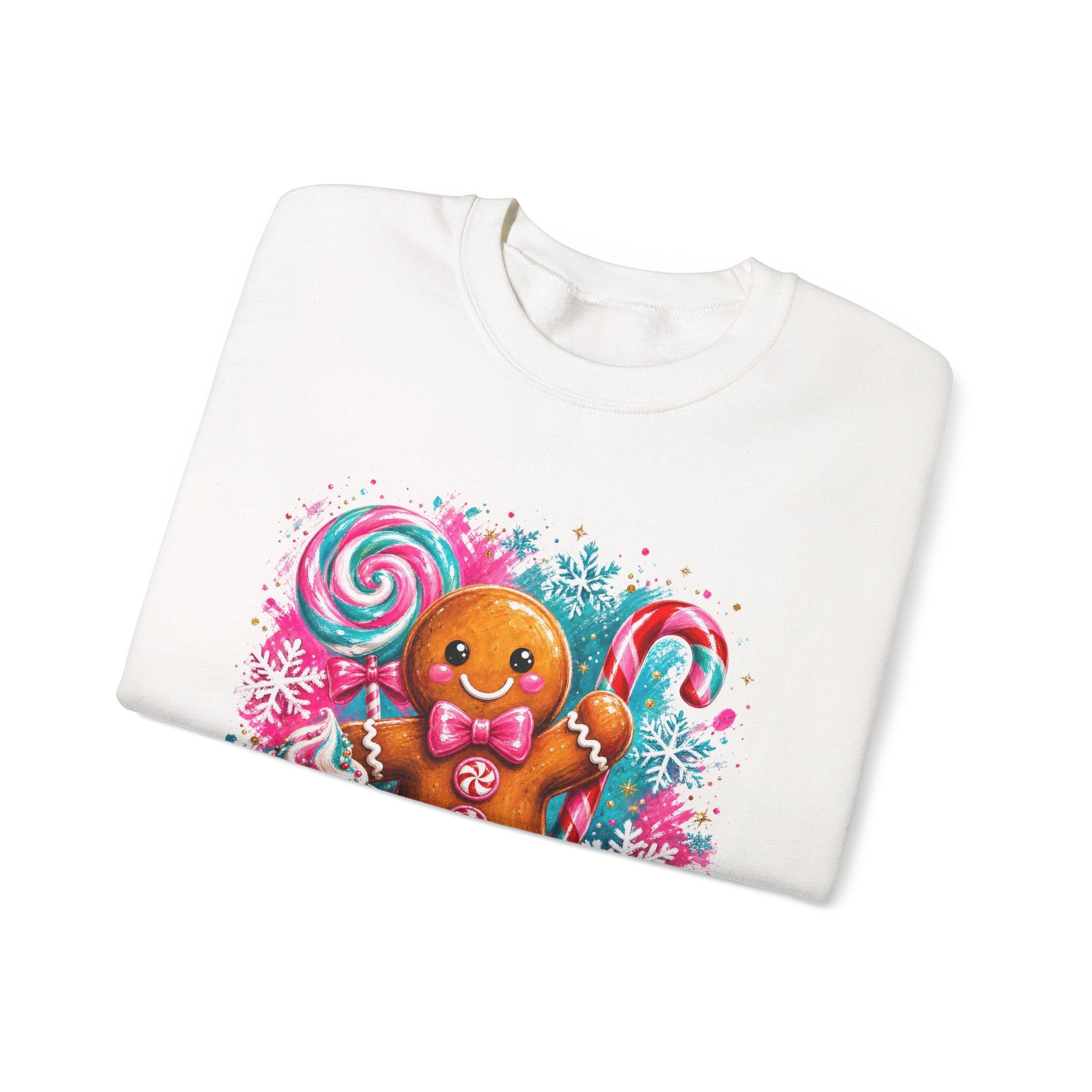 Christmas Gingerbread & Reindeer Crewneck Sweatshirt