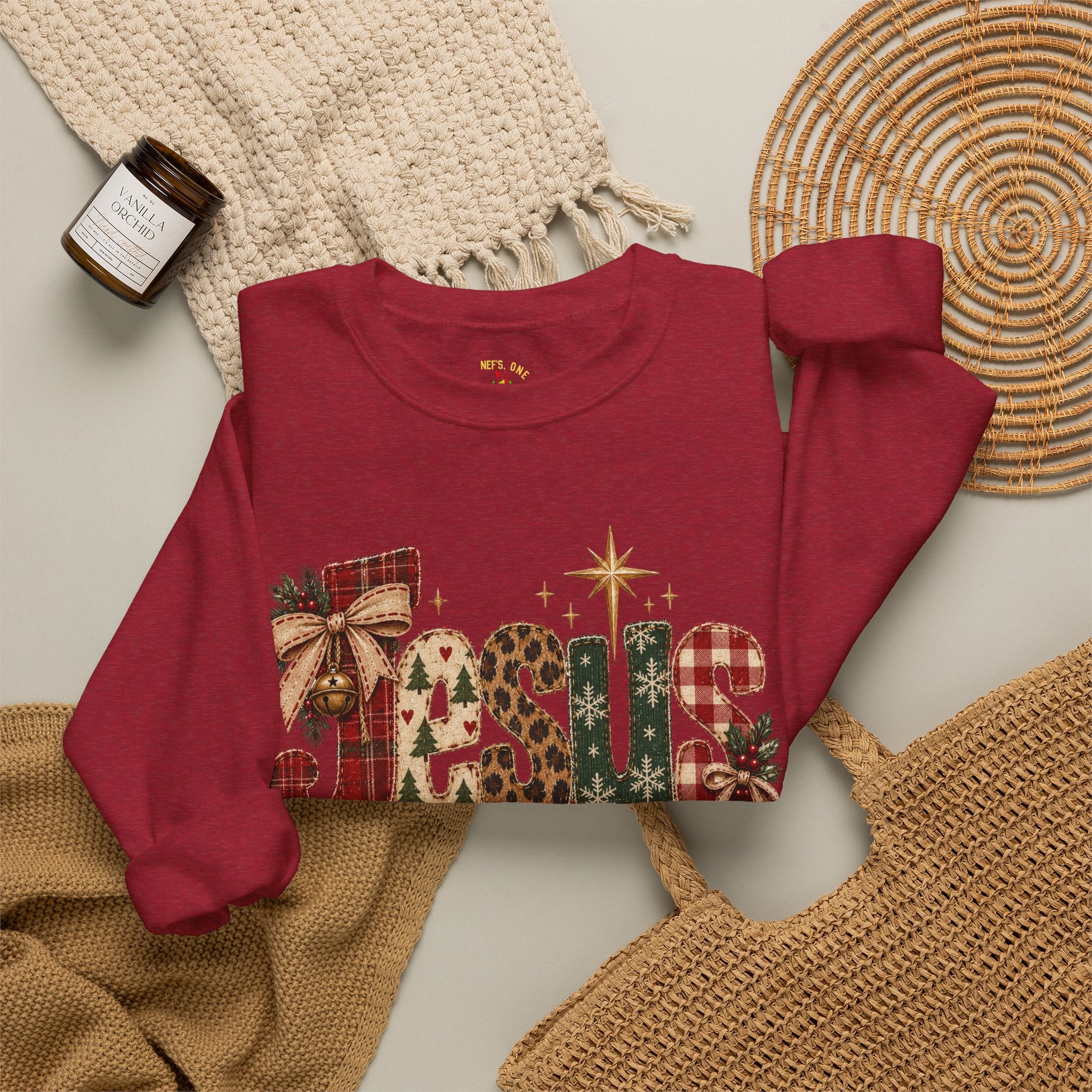 Festive Christmas Reindeer Crewneck Sweatshirt