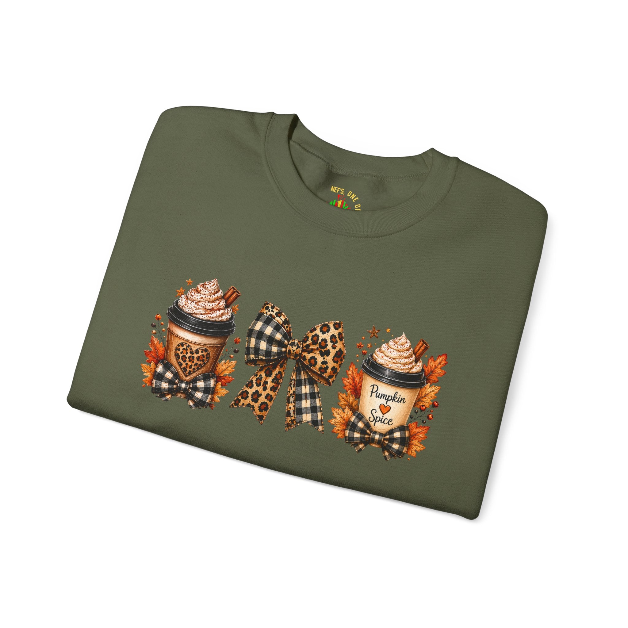 Festive Leopard Bow Christmas Crewneck Sweatshirt