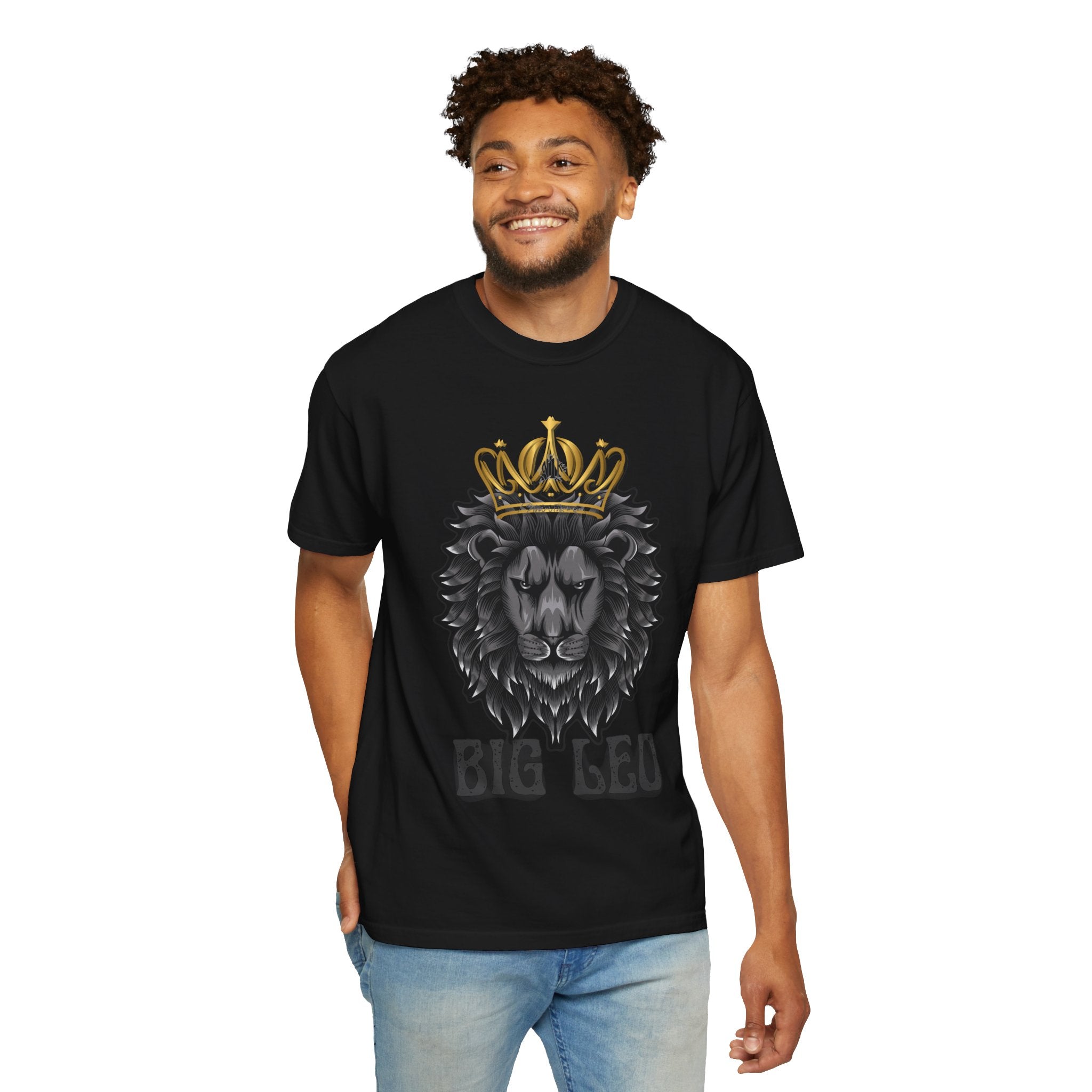 Big Leo Lion Graphic T-Shirt, Unisex Tee, Animal Lover Gift, Birthday Shirt, Astrology Apparel, Comfortable Everyday Wear