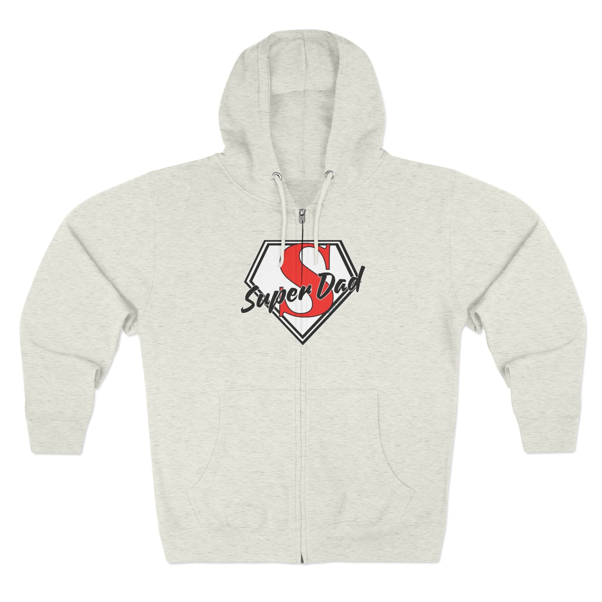 Super Dad Unisex Zip Hoodie | Perfect for Father's Day, Cool Dad Gifts, Family Outings, Casual Wear, Birthday Present