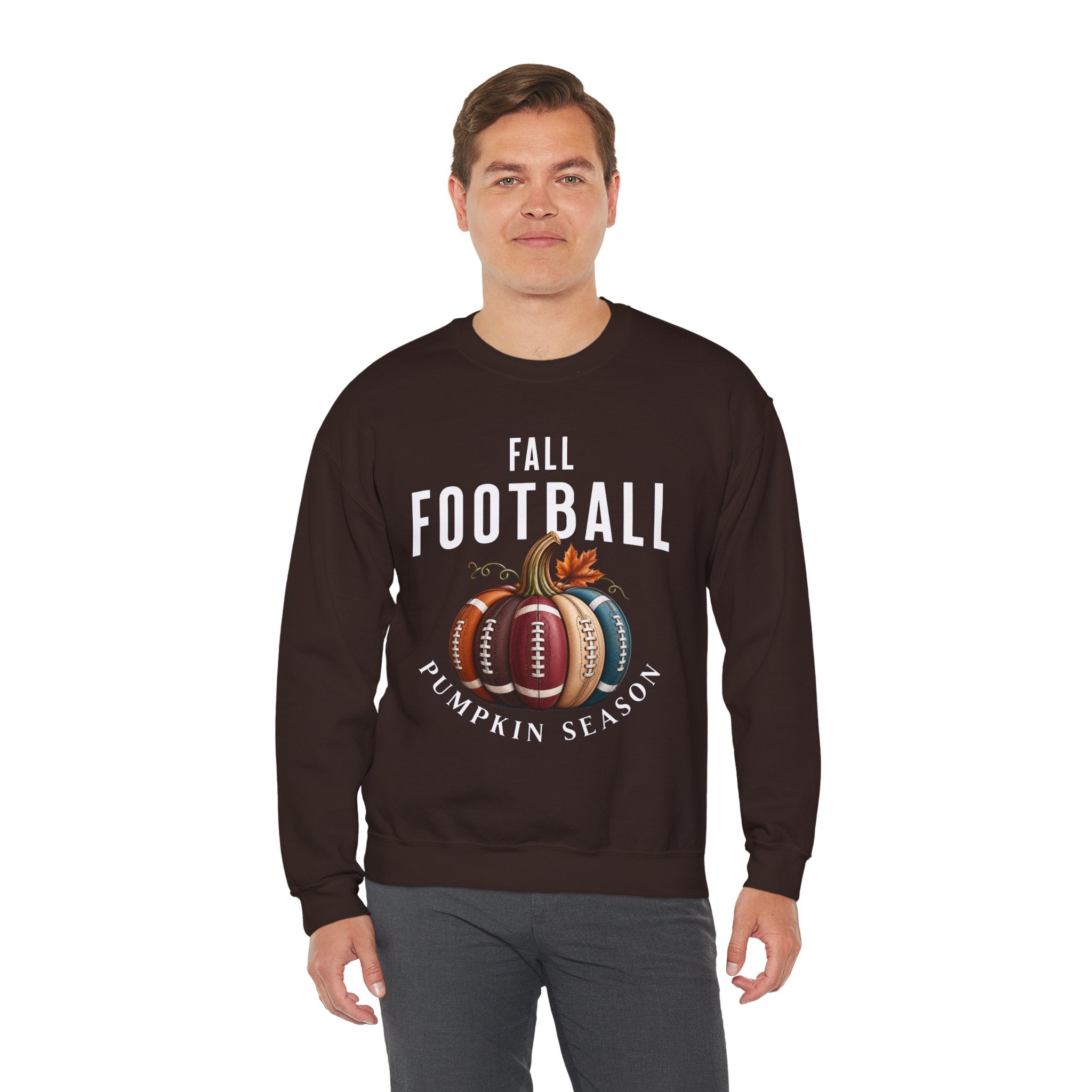 Fall Football Pumpkin Season Crewneck Sweatshirt