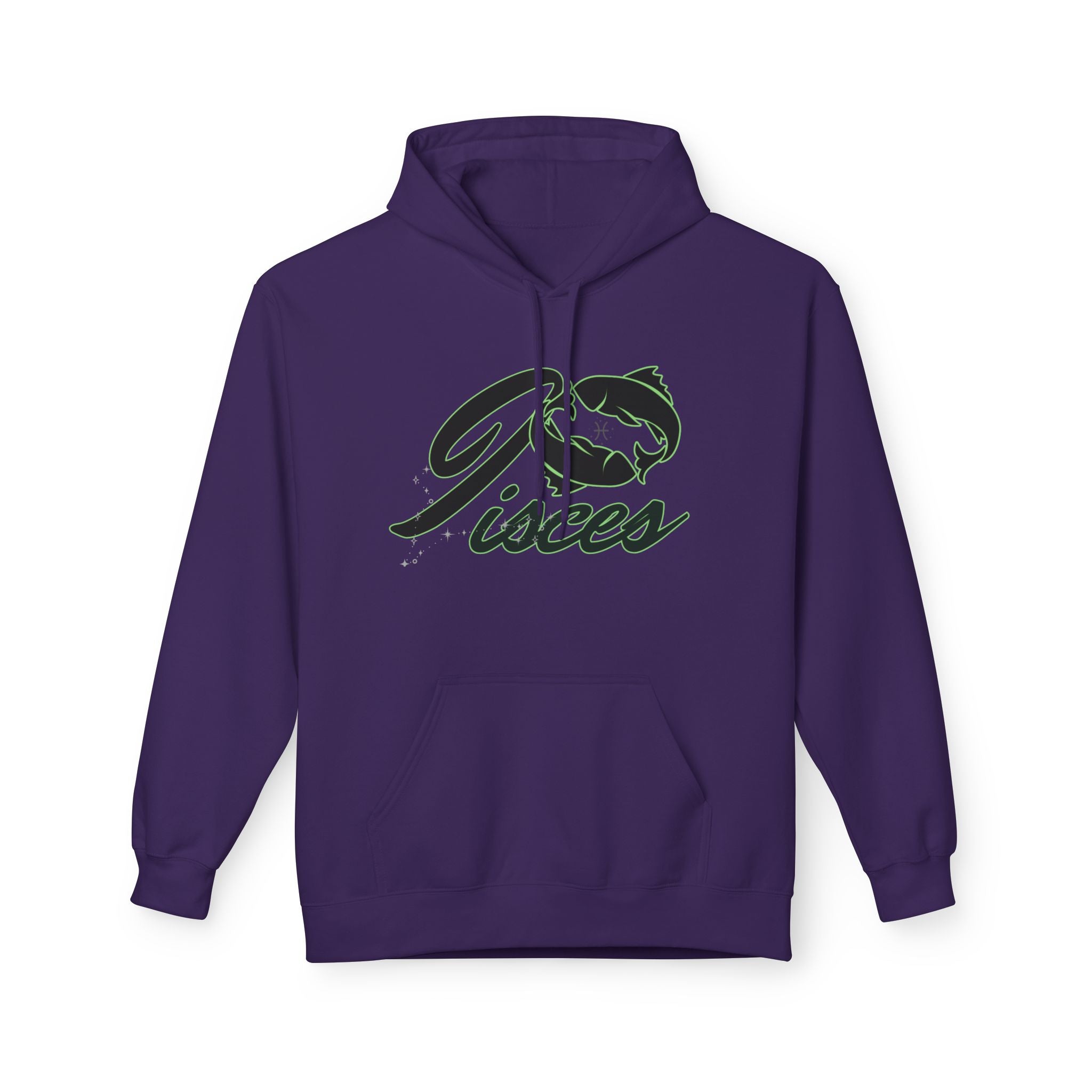 Pisces Zodiac Hoodie — Astrological Sign Hoodie with Fish Script Design
