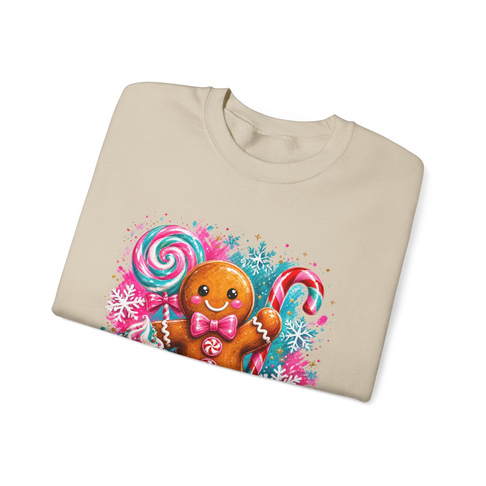 Christmas Gingerbread & Reindeer Crewneck Sweatshirt