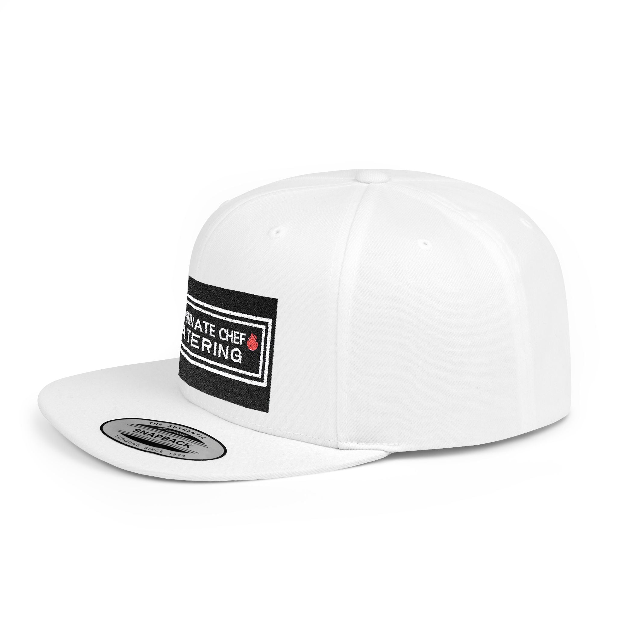 Unks Catering Custom Stylish Flat Bill Snapback Hat, Trendy Cap for Summer, Unique Gift for Him/Her, Casual Wear, Fashion Accessory