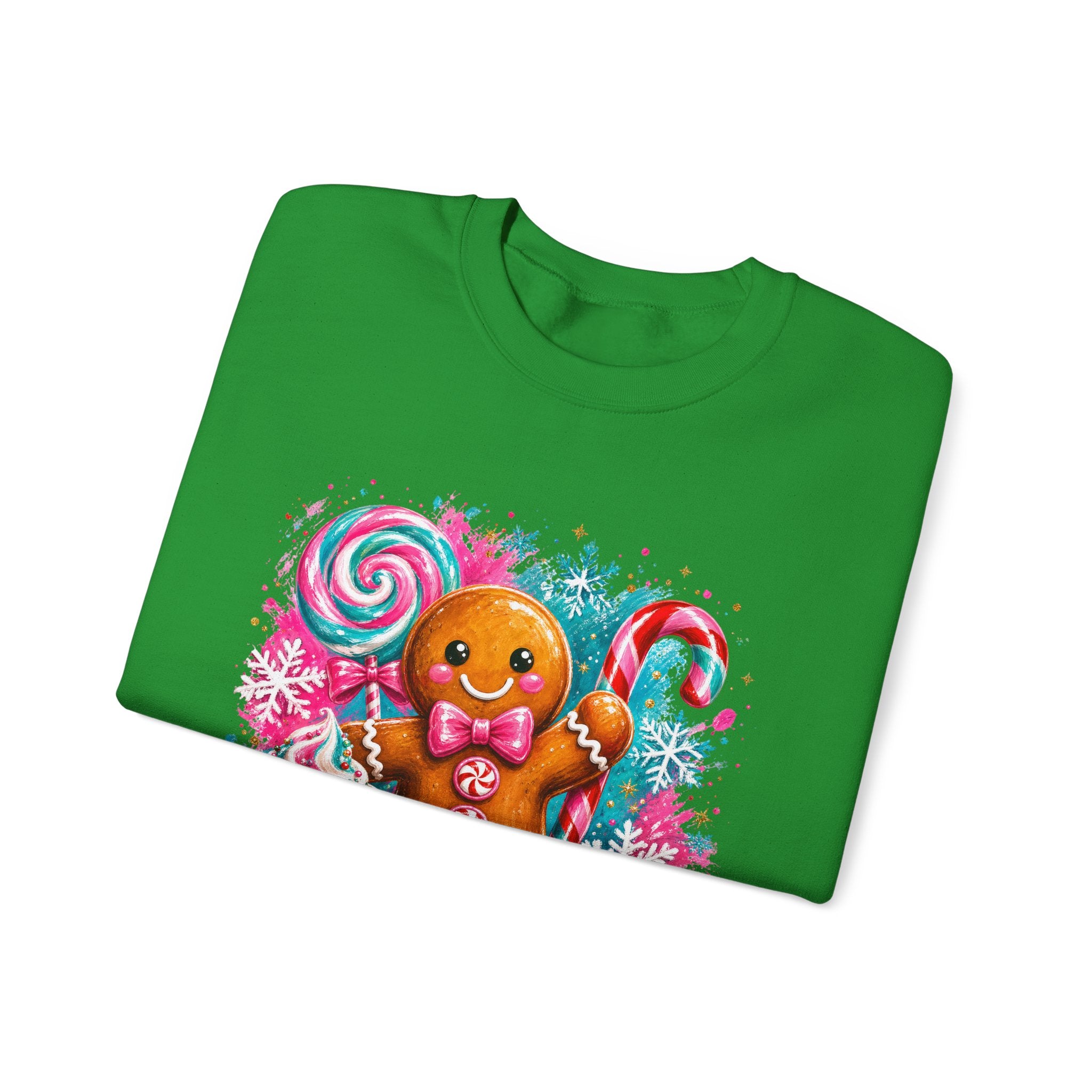 Christmas Gingerbread & Reindeer Crewneck Sweatshirt