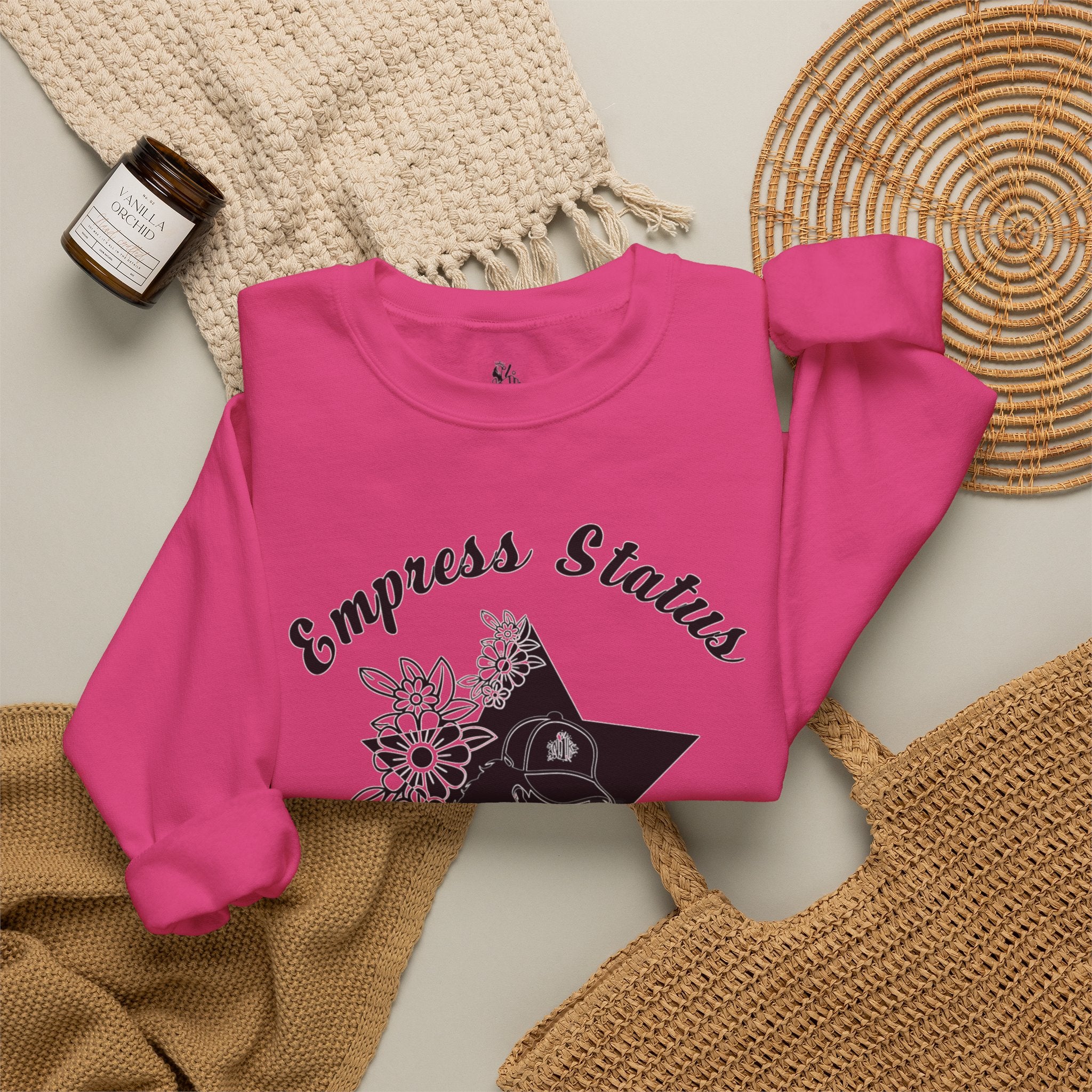 Empress Black Girl Floral Status Unisex Sweatshirt