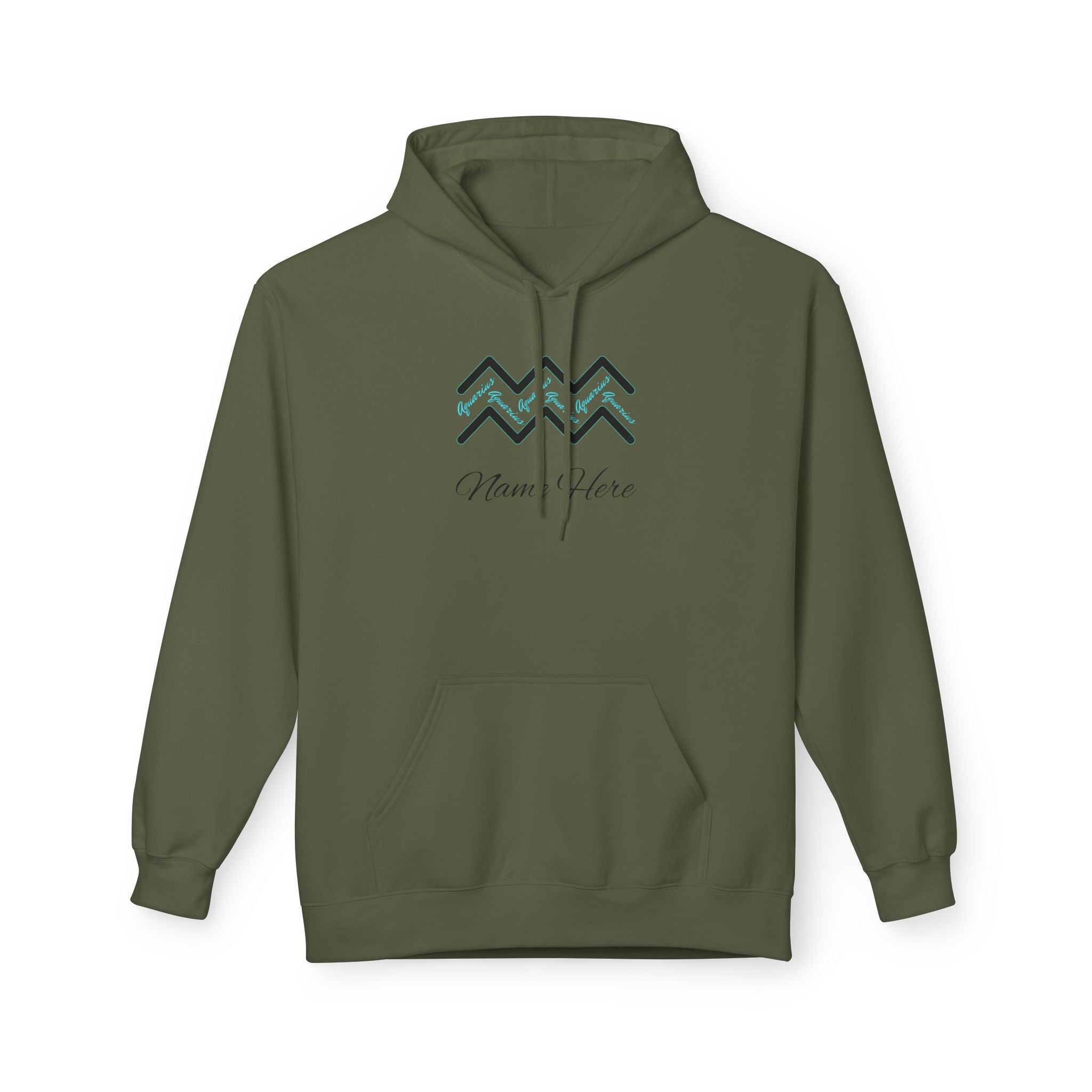 Customizable Aquarius Zodiac Hoodie — "Your Name Here" Watering Design