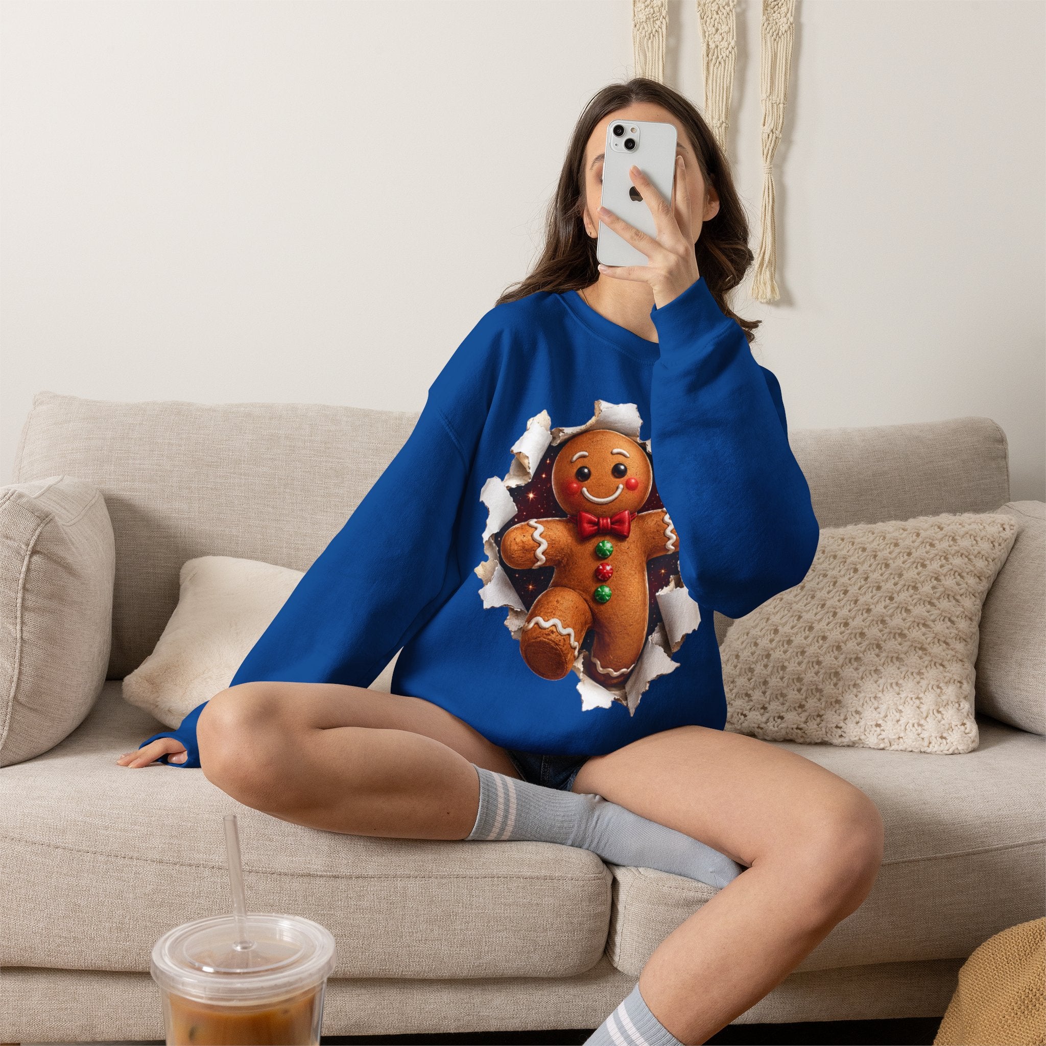 Gingerbread Man Christmas Crewneck Sweatshirt