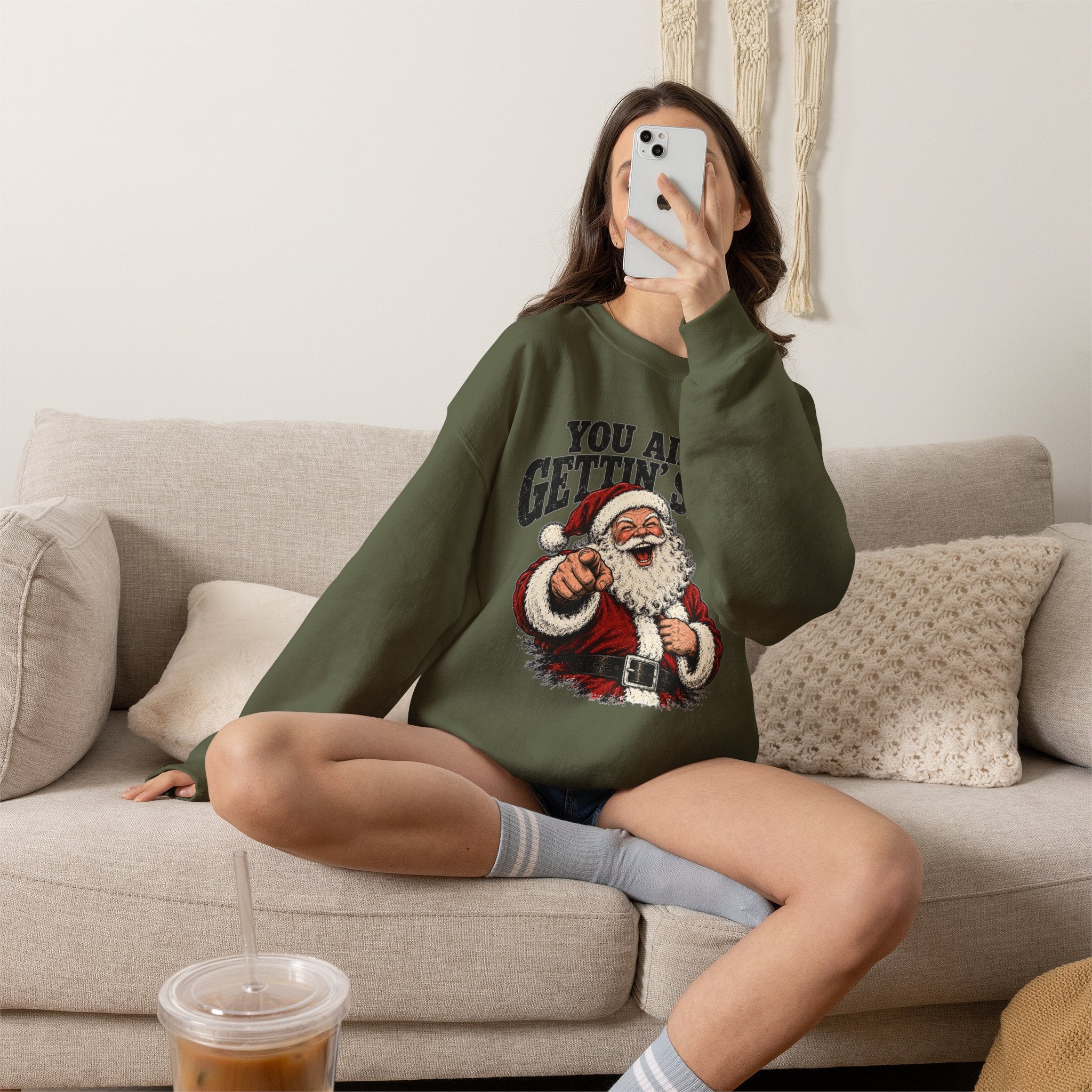 You Ain’t Gettin’ Sh*t Santa Christmas Sweatshirt