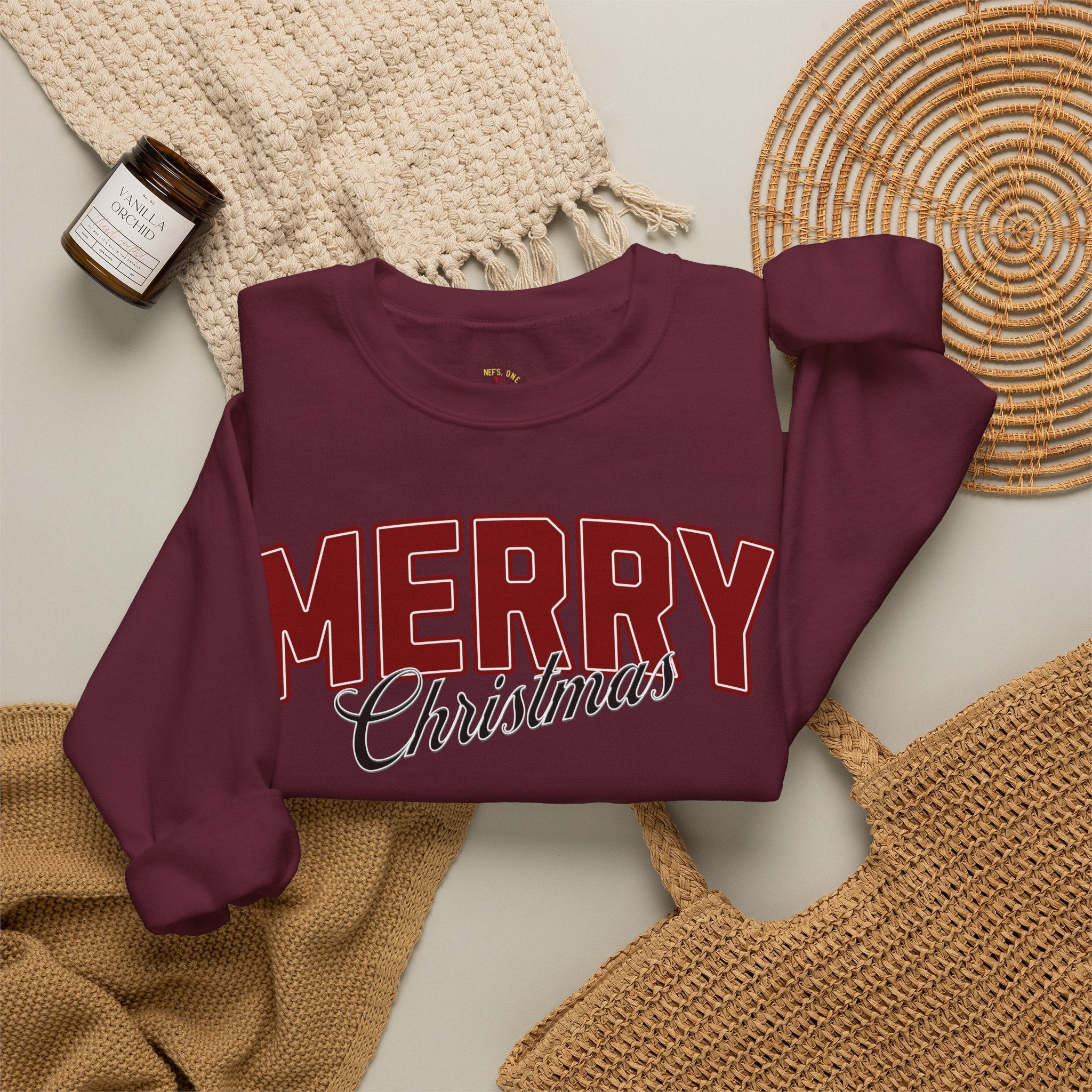 Merry Christmas Personalized Family Name Sweatshirt