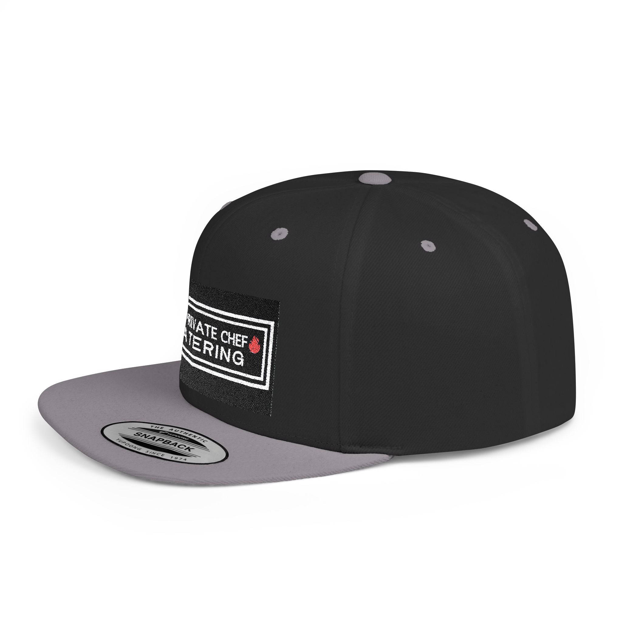 Unks Catering Custom Stylish Flat Bill Snapback Hat, Trendy Cap for Summer, Unique Gift for Him/Her, Casual Wear, Fashion Accessory