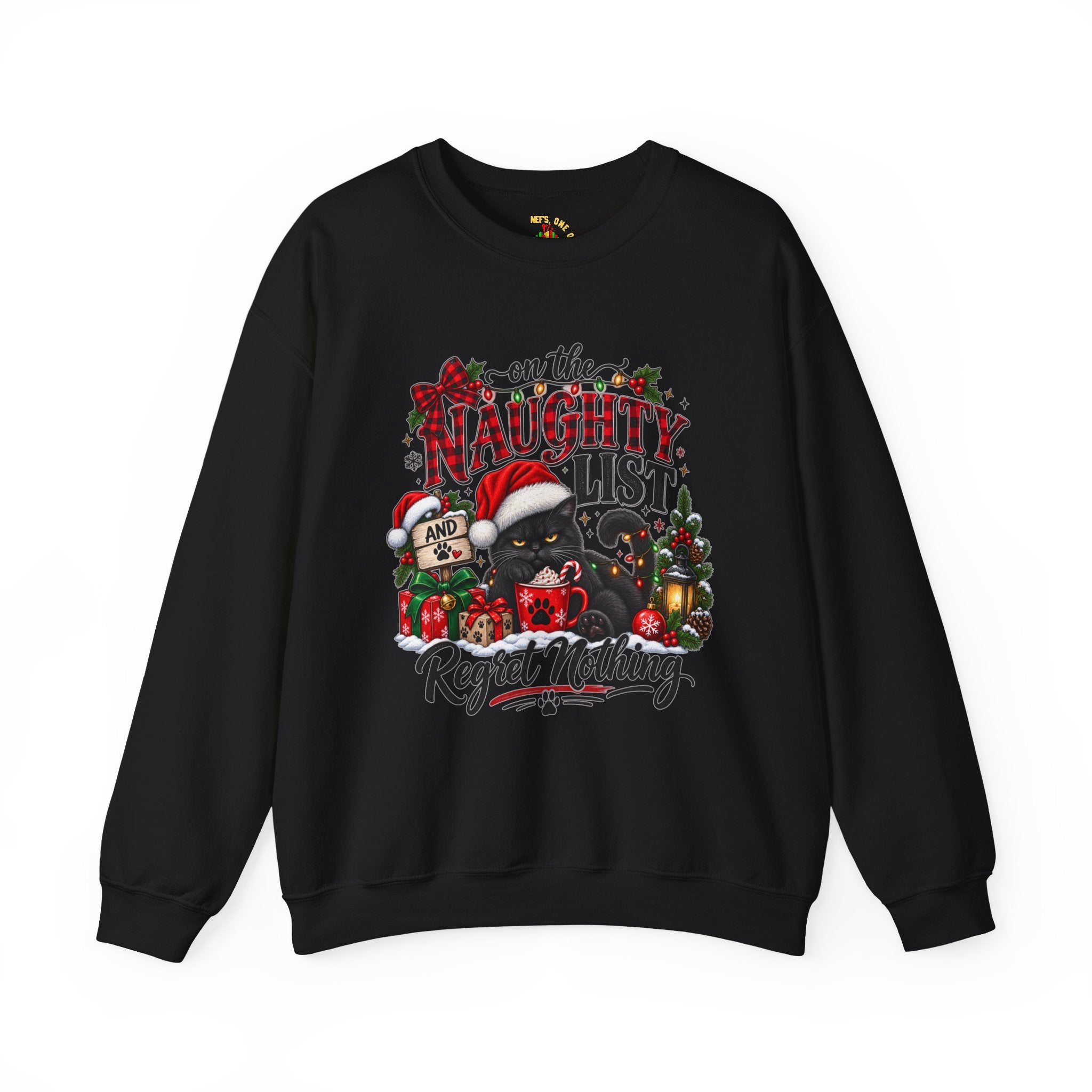 On the Naughty List Christmas Crewneck Sweatshirt