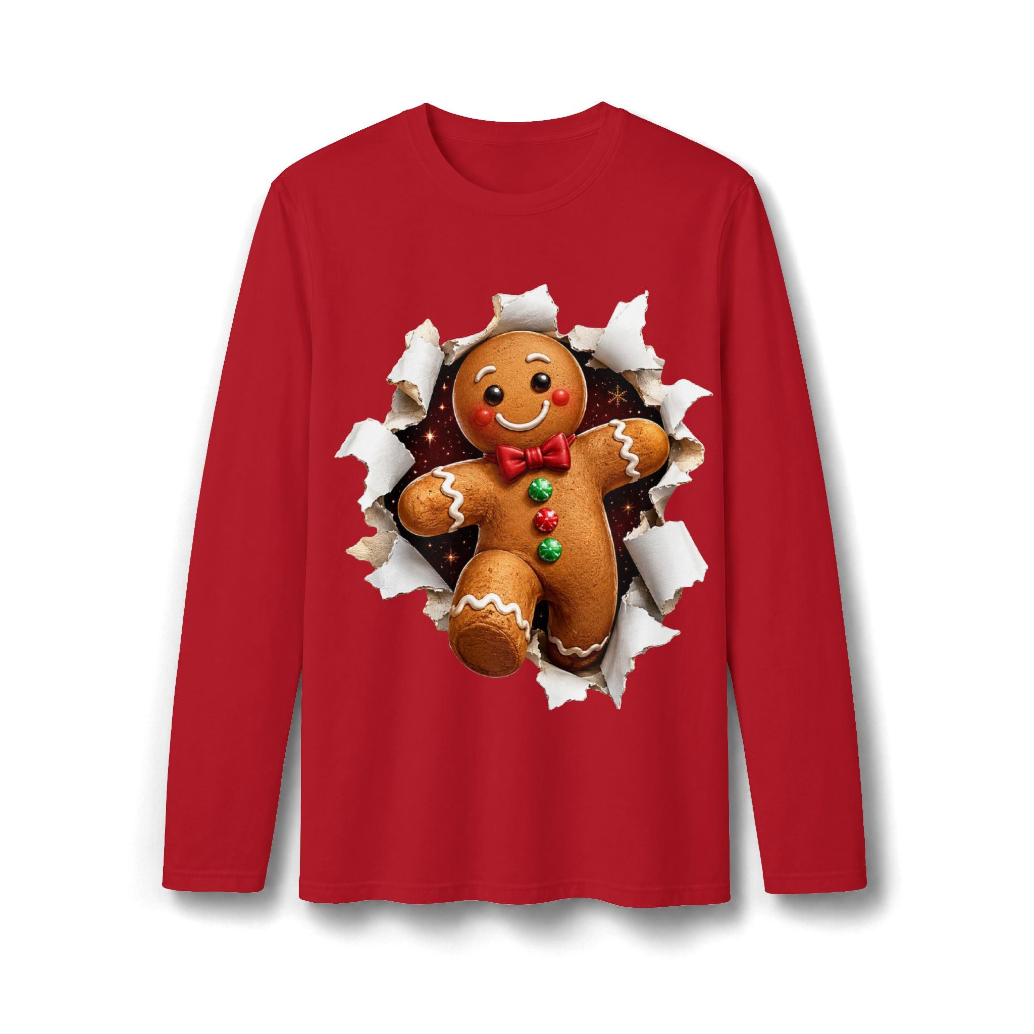 Gingerbread Man Christmas Long Sleeve T-Shirt