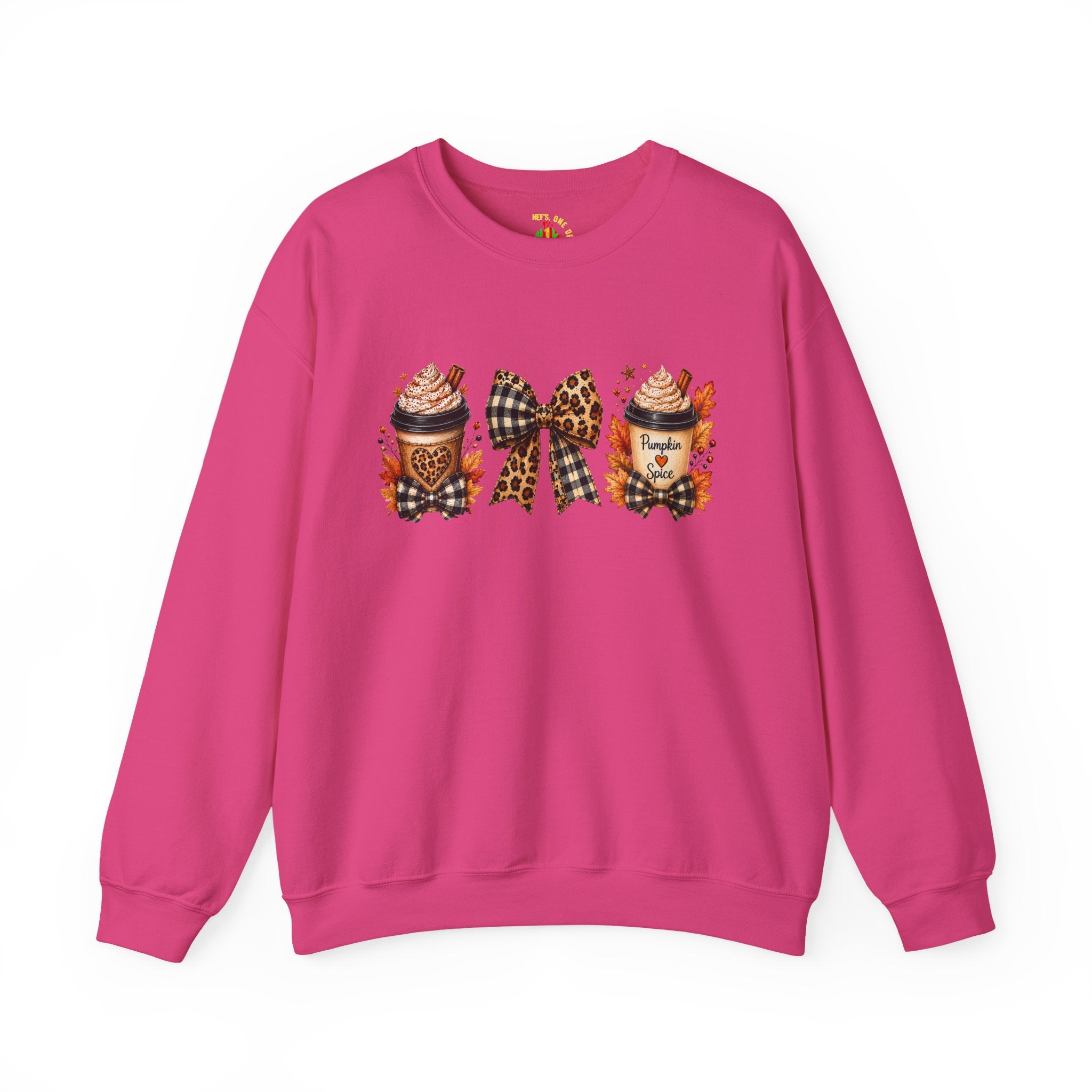 Festive Leopard Bow Christmas Crewneck Sweatshirt