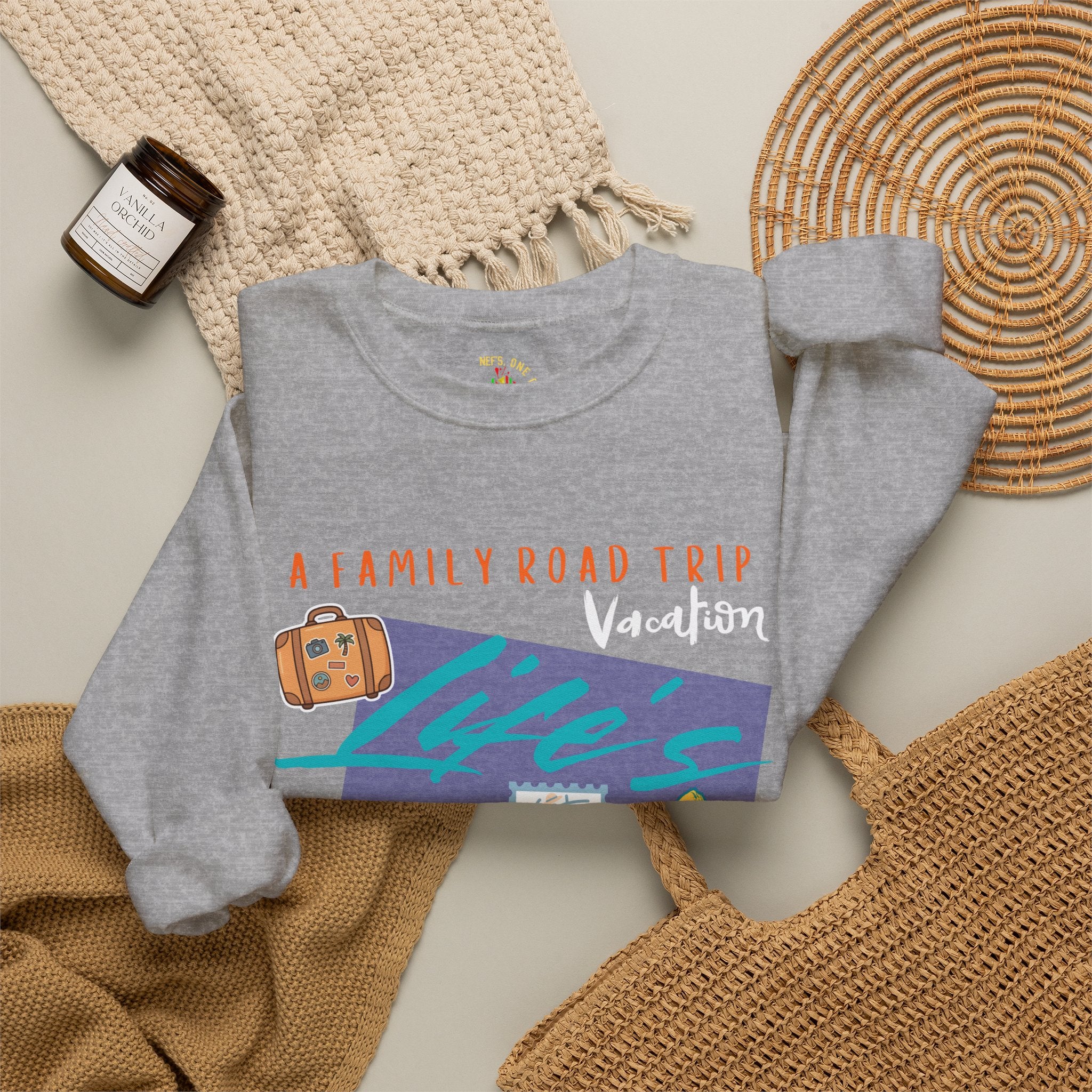 Road Trip T-Shirt — "Life's a Trip" Retro (Enter Family Name) on Back Travel Graphic
