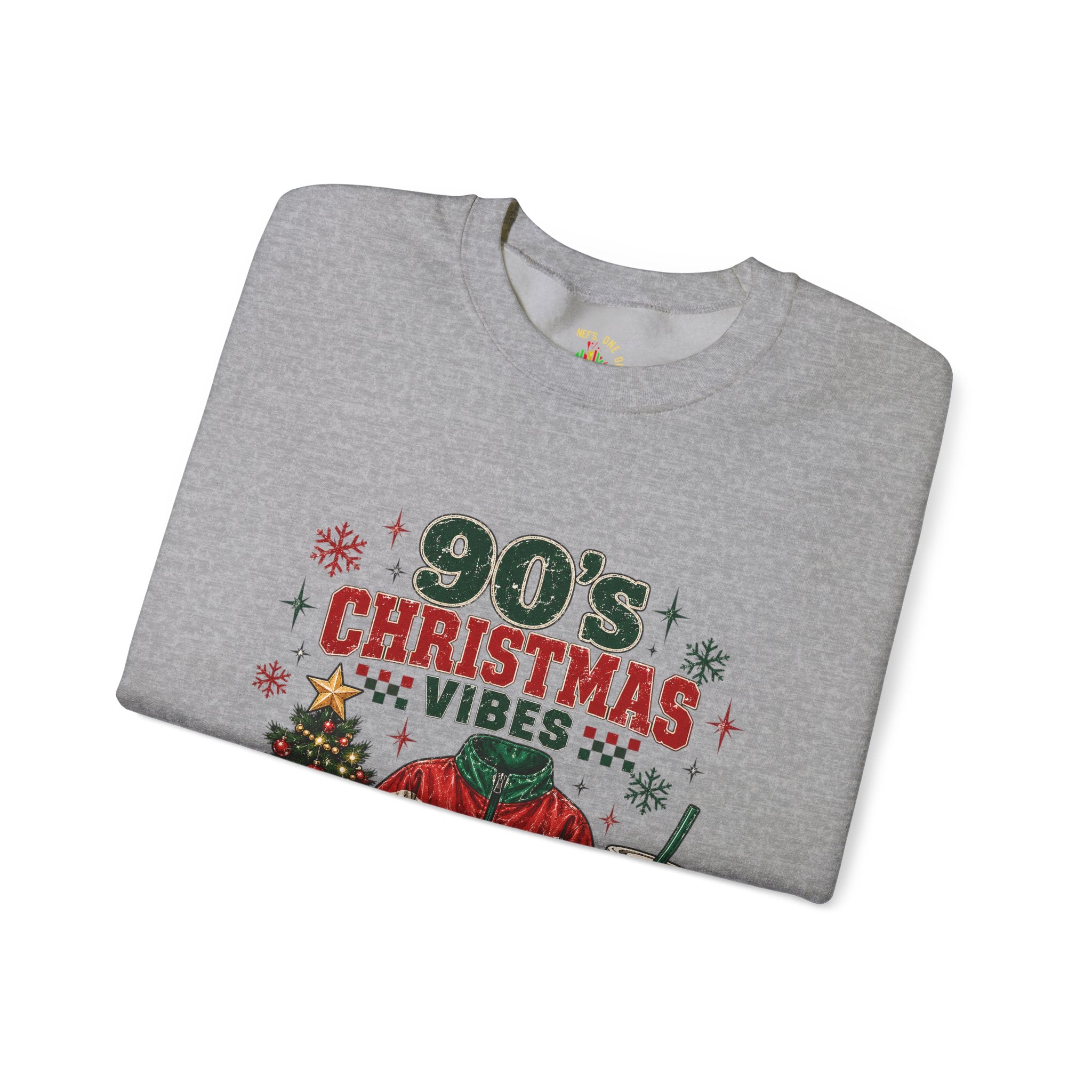 90s Christmas Vibes Crewneck Sweatshirt