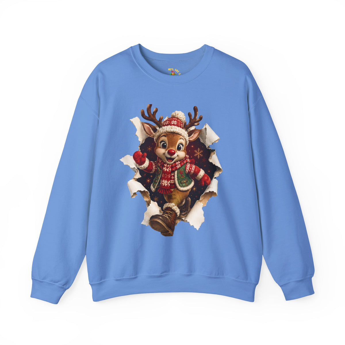 Festive Christmas Reindeer Crewneck Sweatshirt