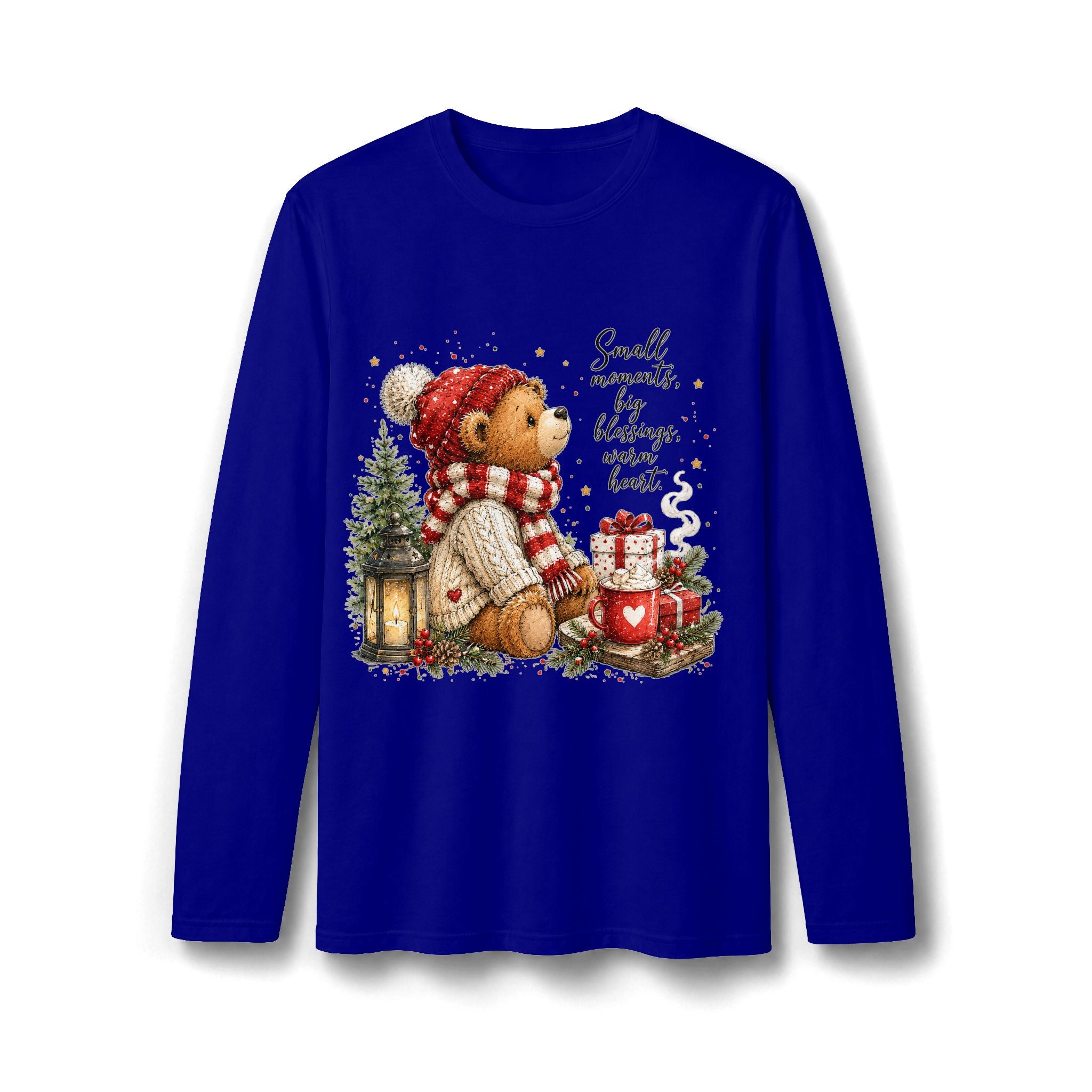 Christmas Teddy Bear & Gingerbread Man Long Sleeve T-Shirt