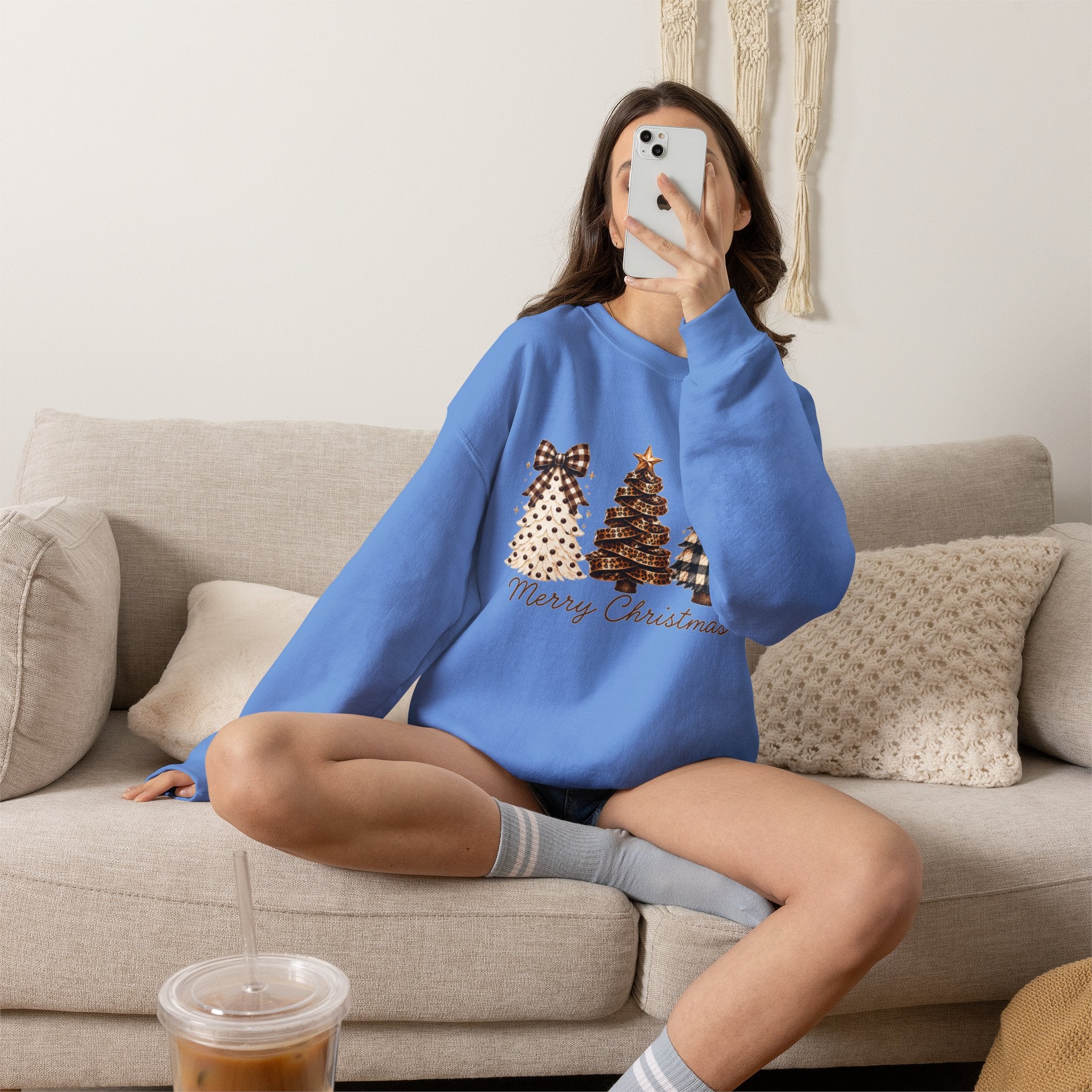 Merry Christmas Christmas Tree Crewneck Sweatshirt