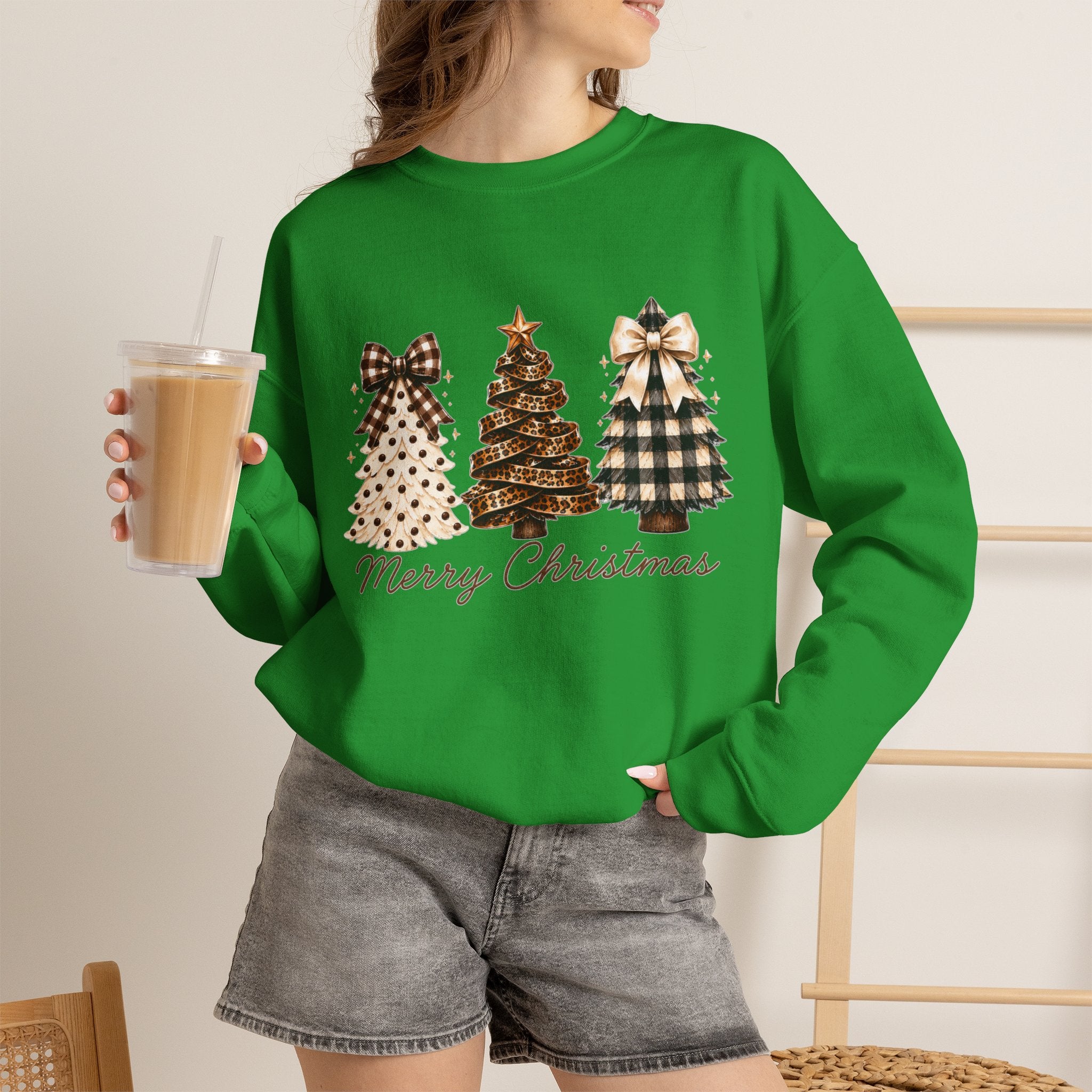 Merry Christmas Christmas Tree Crewneck Sweatshirt