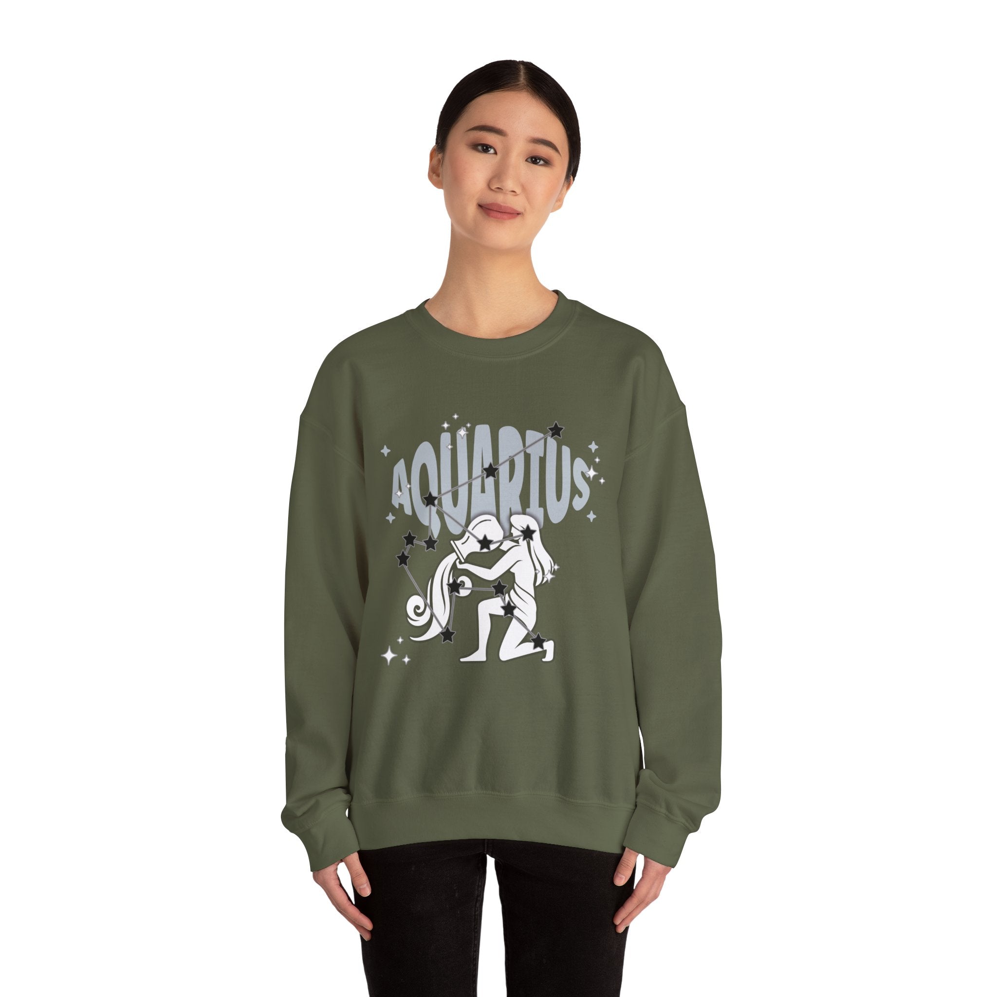 Aquarius Zodiac Casual classic unisex heavy blend crewneck sweatshirt