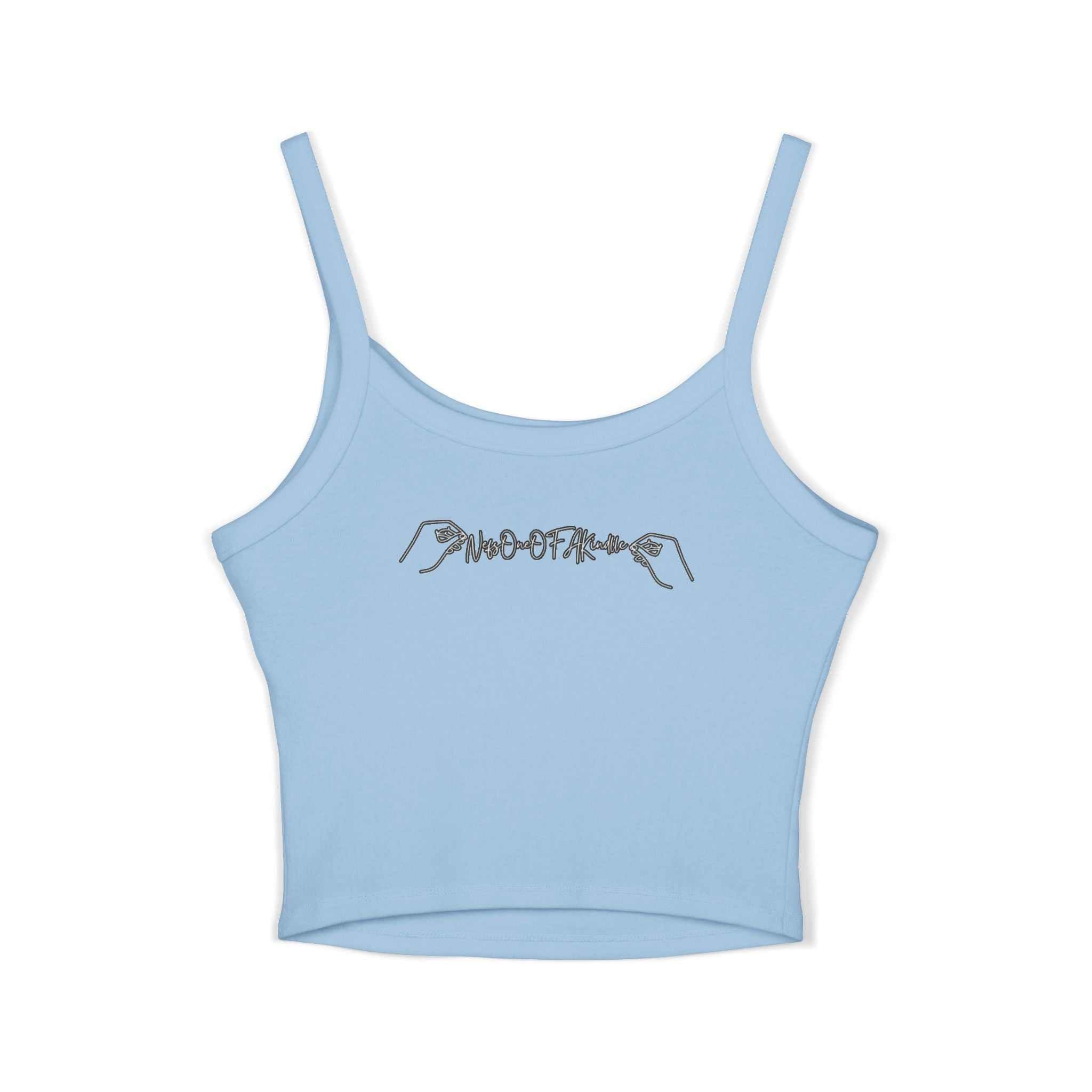 Women's Spaghetti Strap Tank Top with Leo Design, Summer Vacation Top, Zodiac Sign Apparel, Casual Wear, Gift for Astrology Lovers