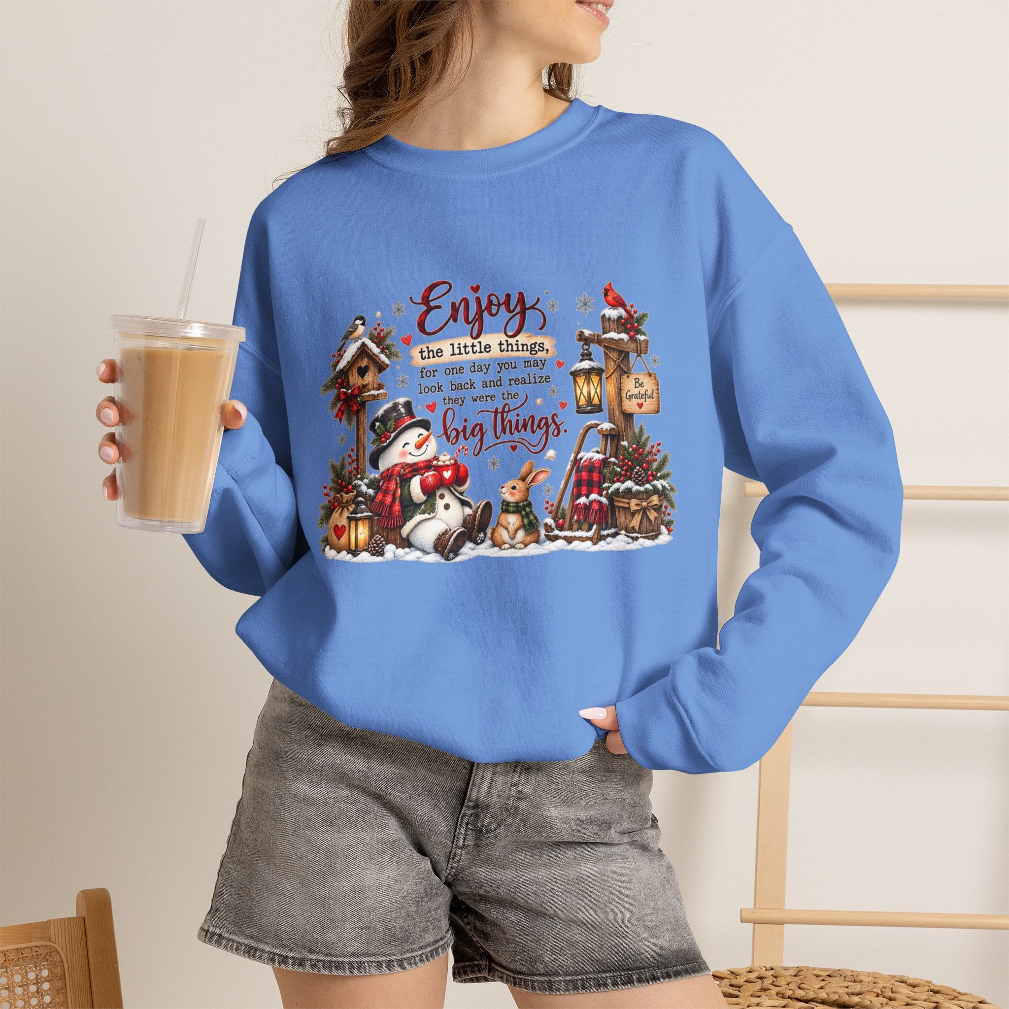 Enjoy the Little Things Christmas Crewneck Sweatshirt