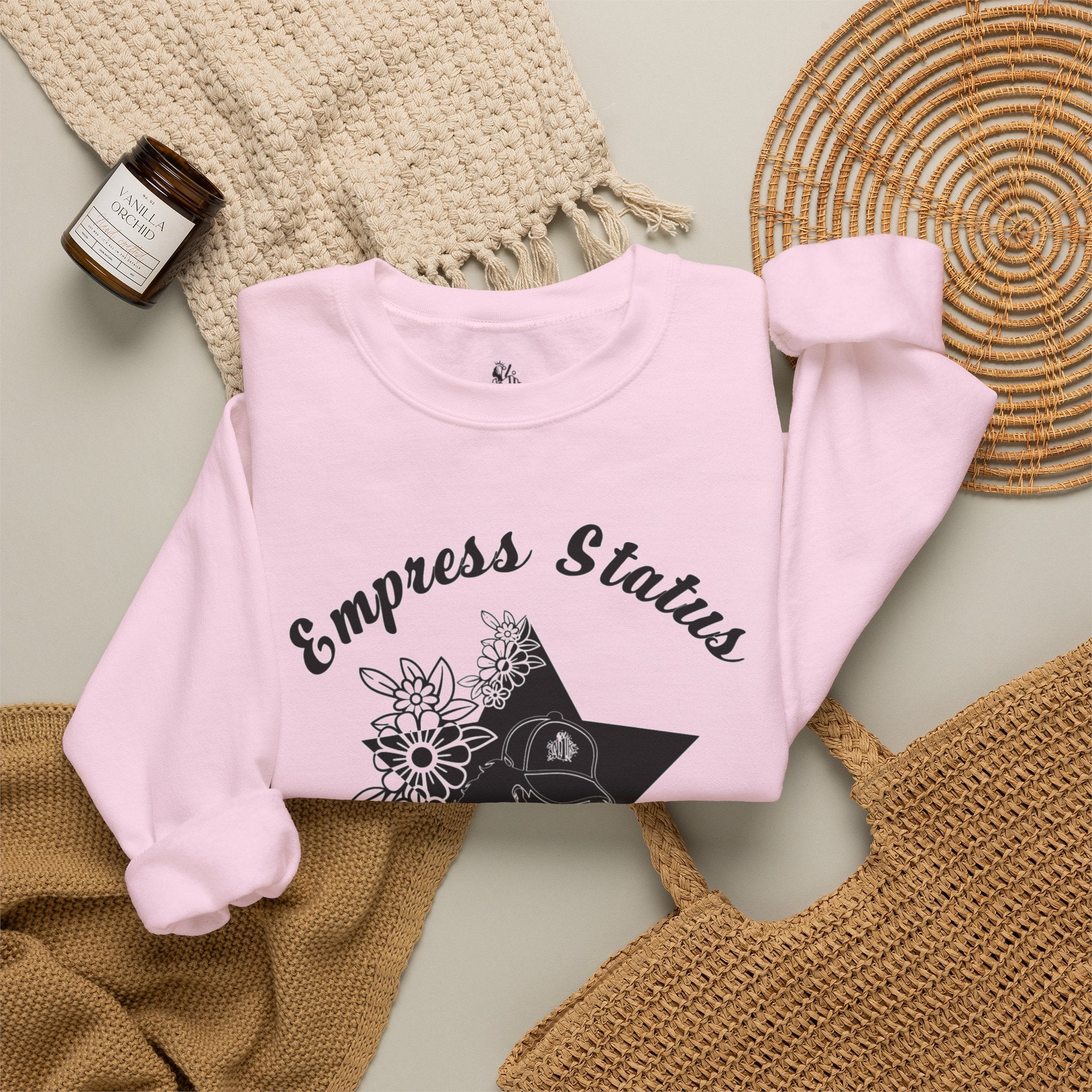 Empress Black Girl Floral Status Unisex Sweatshirt