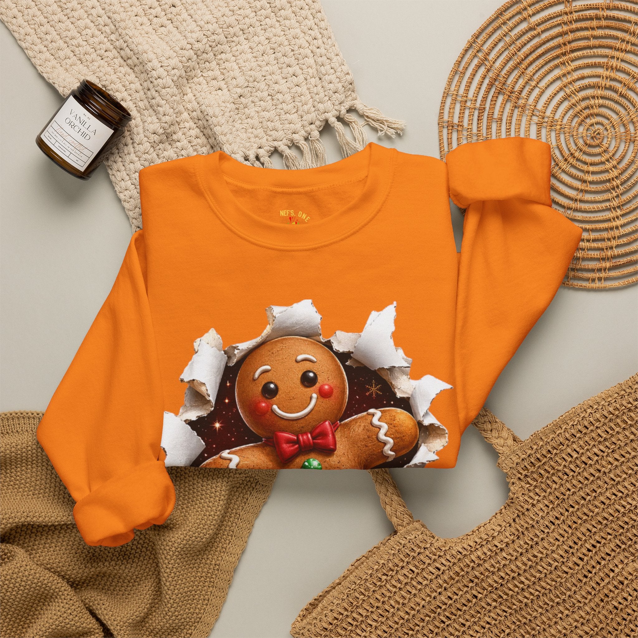 Gingerbread Man Christmas Crewneck Sweatshirt