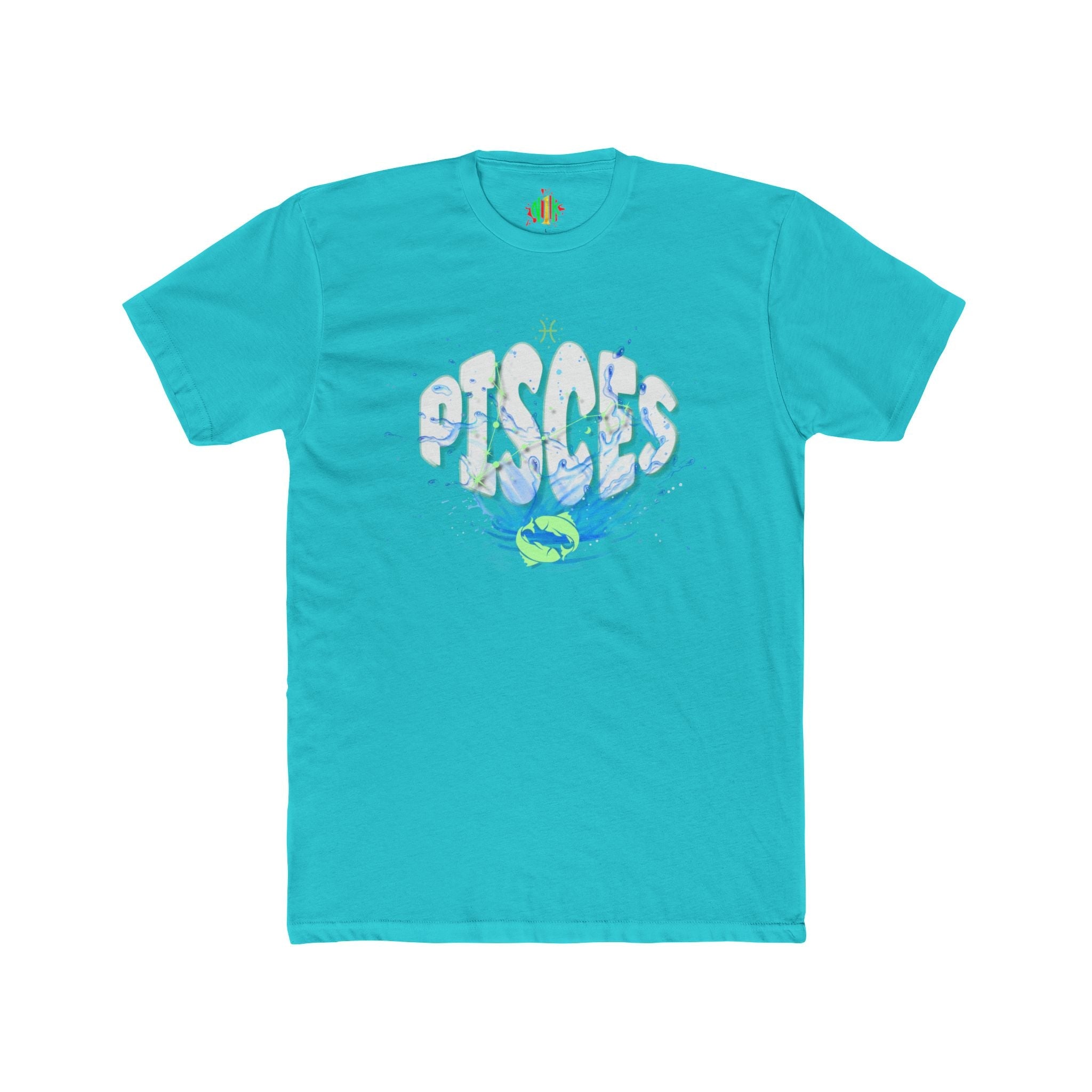 Pisces Water Zodiac unisex t-shirt with soft cotton and watercolor-style Pisces sign graphic